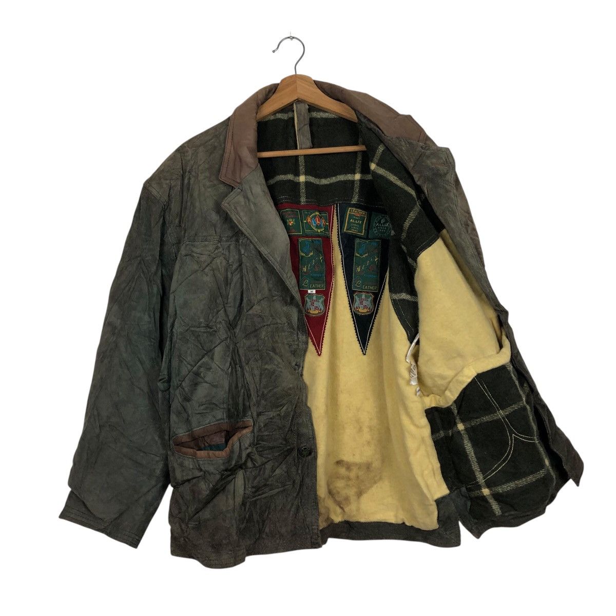 Japanese Brand × Vintage 📌Vintage Genuine Leather Bomber Jacket Allix Issey Miyake Size US M / EU 48-50 / 2 - 12 Thumbnail