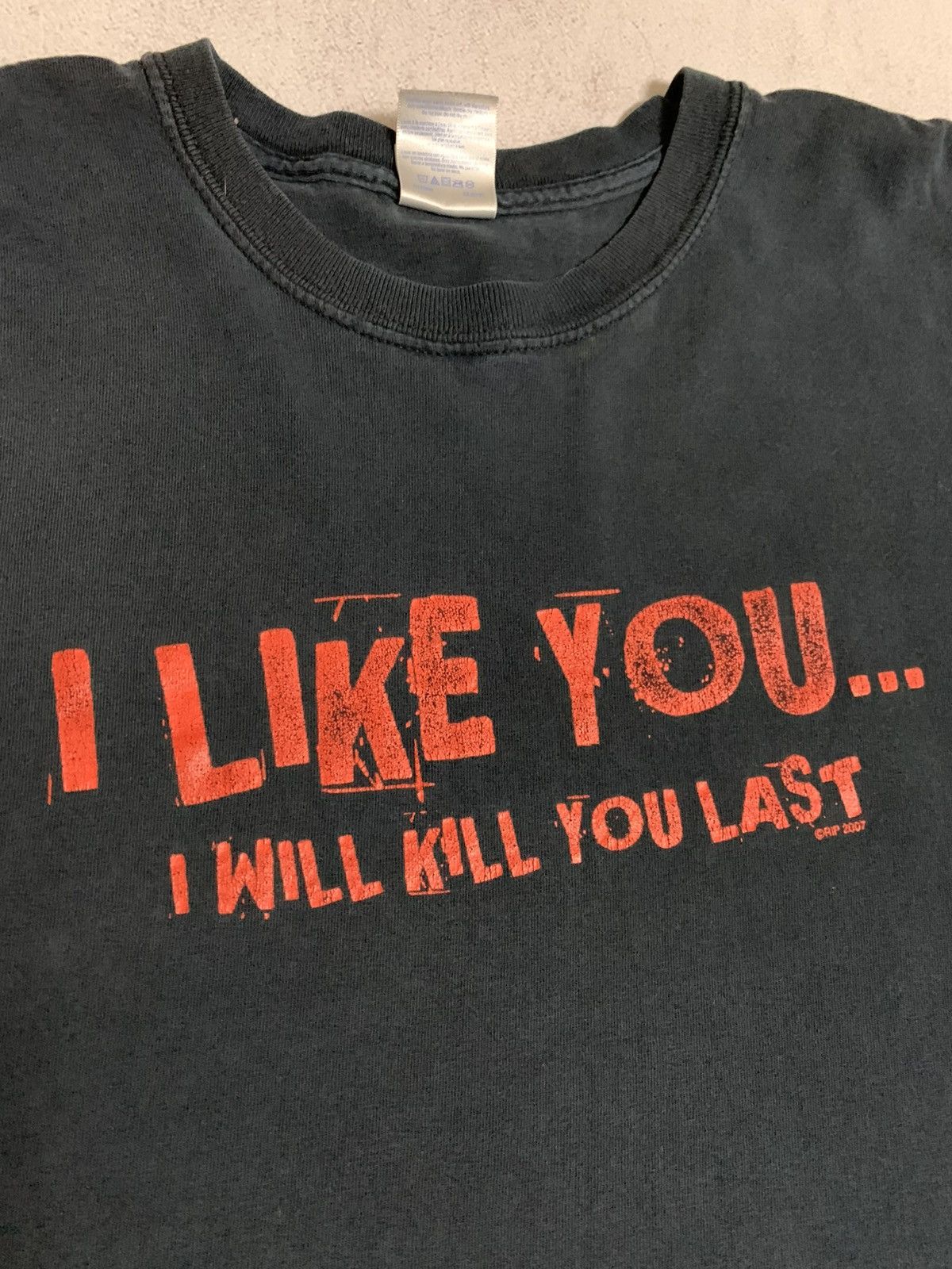 Rap Tees × Vintage Vintage I Will Kill Your Last T Shirt Tee Baggy Y2K 90s Size US XXL / EU 58 / 5 - 2 Thumbnail