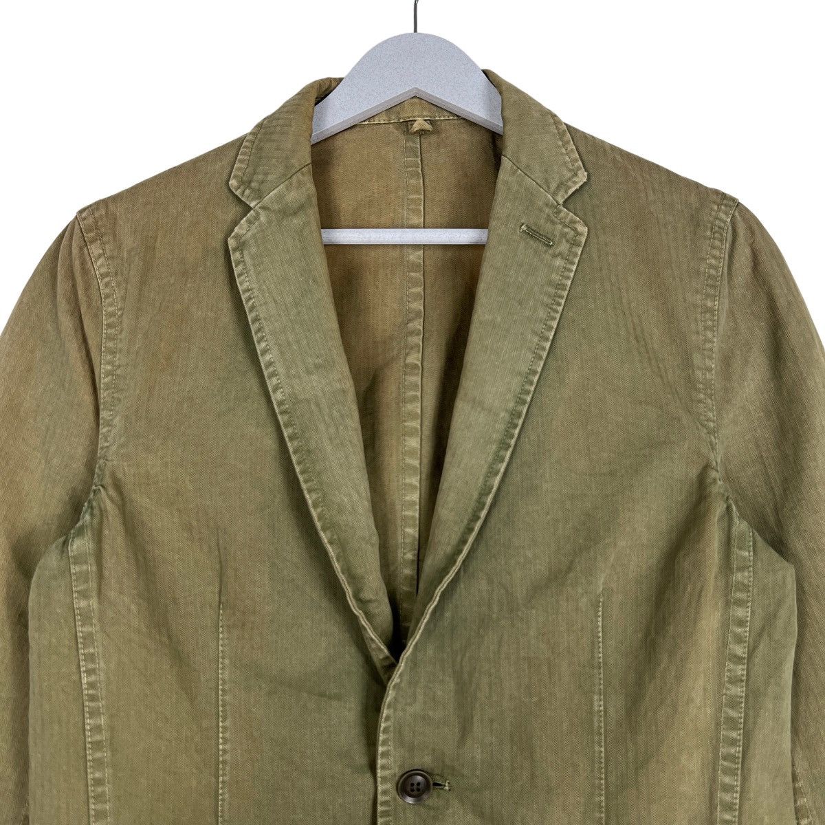 Lounge Lizard 🔥 LOUNGE LIZARD HARRINGBONE TWILL BLAZER JACKET Size US S / EU 44-46 / 1 - 3 Thumbnail