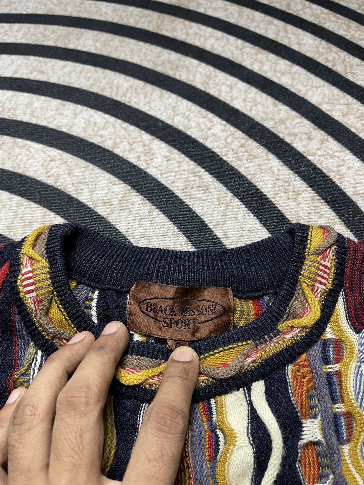 Missoni 80s BLACK MISSONI SPORT COOGI STYLE 3 D KNITWEAR RARE Size US M / EU 48-50 / 2 - 5 Thumbnail