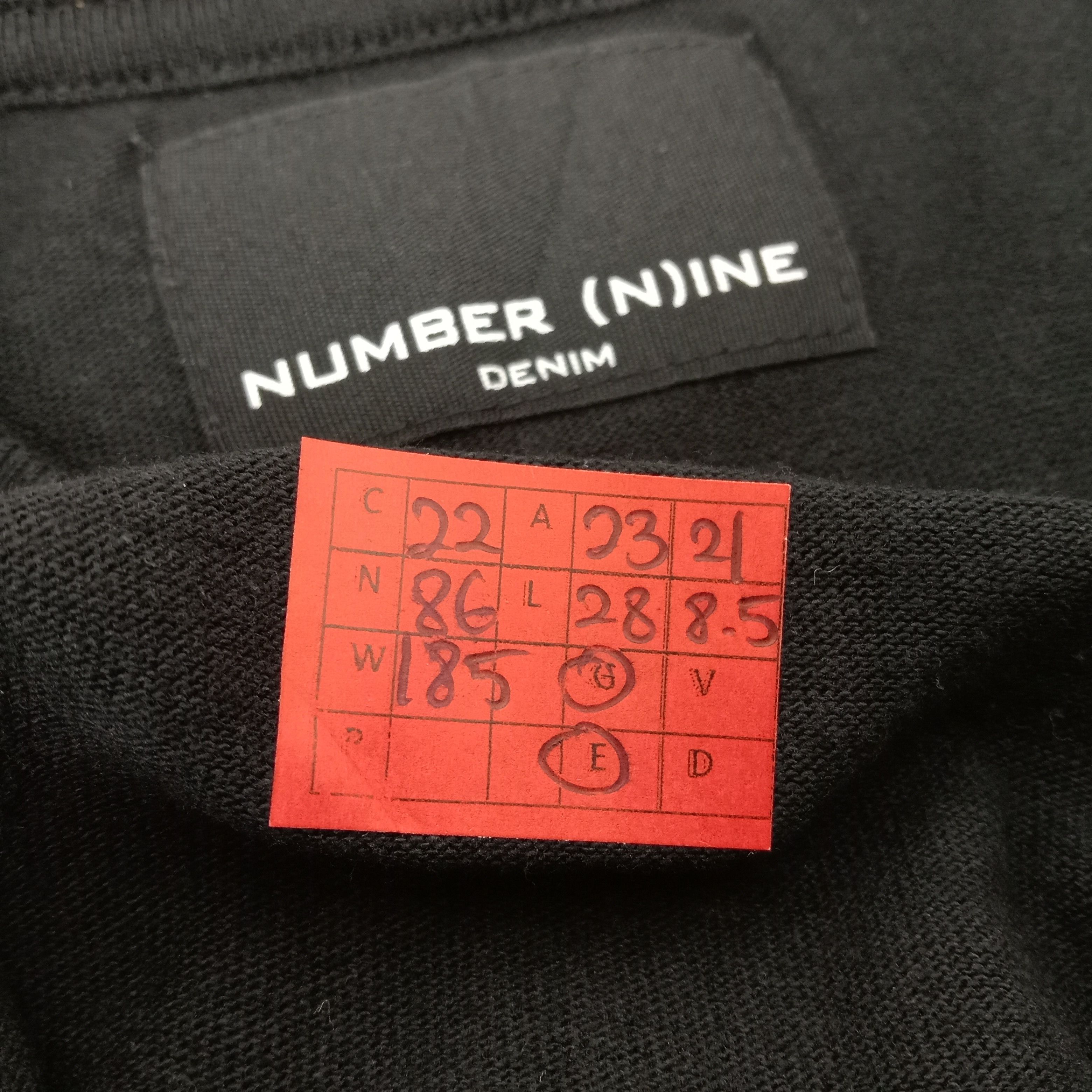Japanese Brand × Number (N)ine × Vintage Number Nine Japanese Brand Spell Out Rare Design Tshirt Size US XL / EU 56 / 4 - 9 Thumbnail