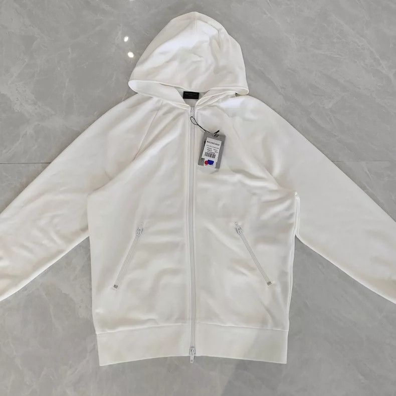Balenciaga Balenciaga White Zip Hoodie Size S Size US S / EU 44-46 / 1 - 2 Thumbnail
