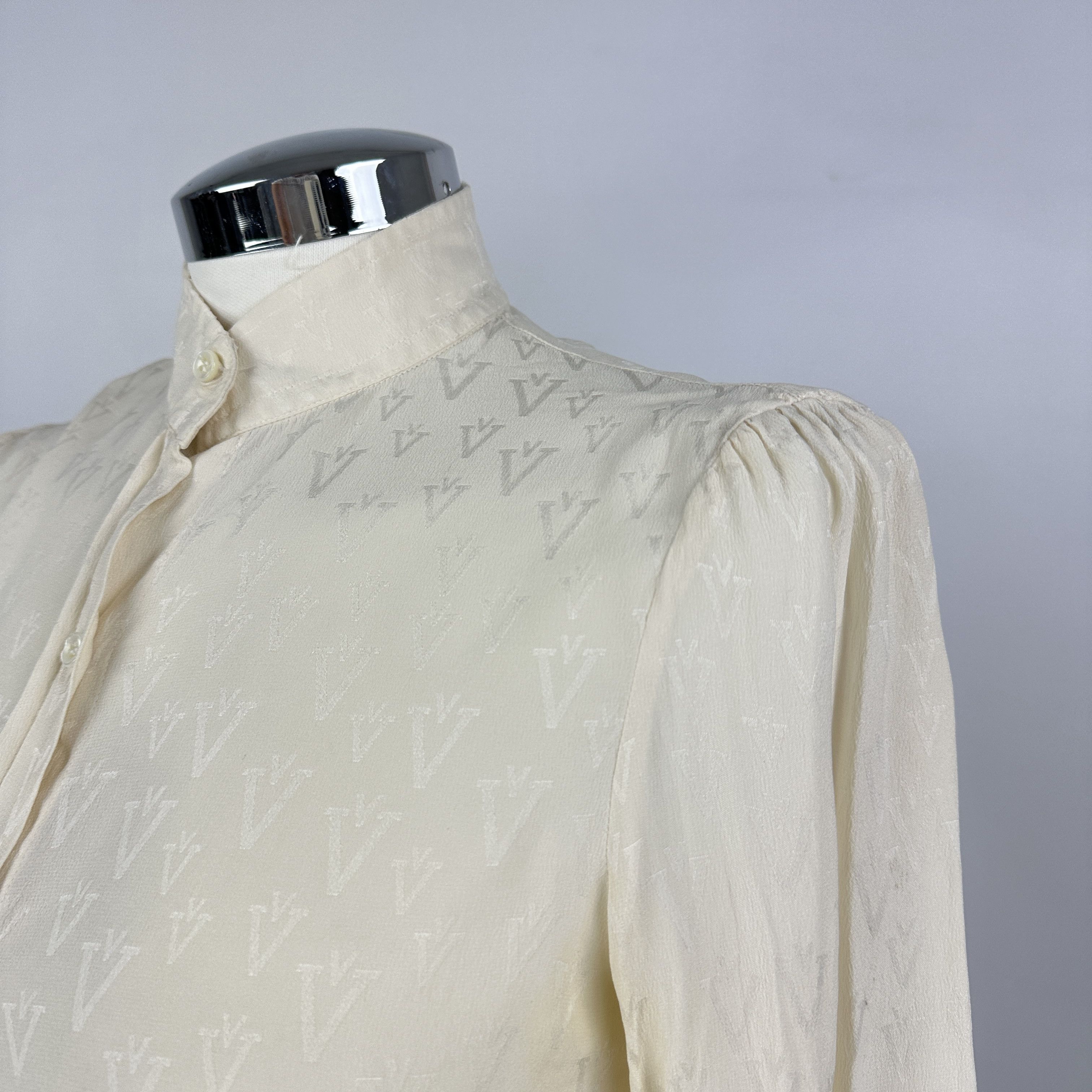 Valentino Camicia Valentino Boutique Seta Monogram – 10 UK Size M / US 6-8 / IT 42-44 - 4 Thumbnail