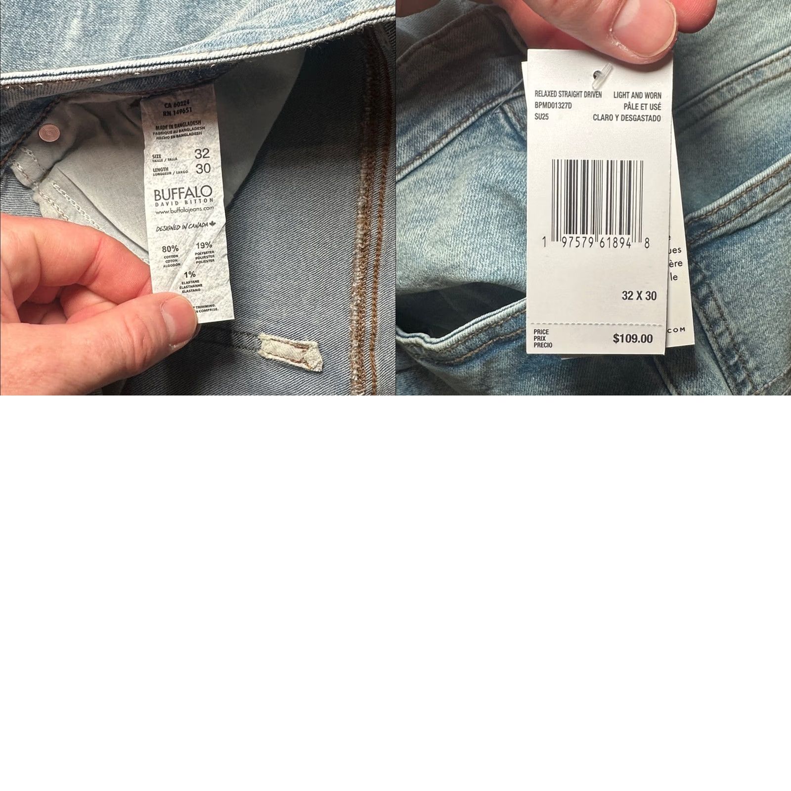 Buffalo David Bitton Buffalo David Bitton Jeans Driven Relaxed Straight Men 32 Inseam 30 Blue NWT 80/19/1 Cotton Polyester Elastane Size US 32 / EU 48 - 8 Thumbnail