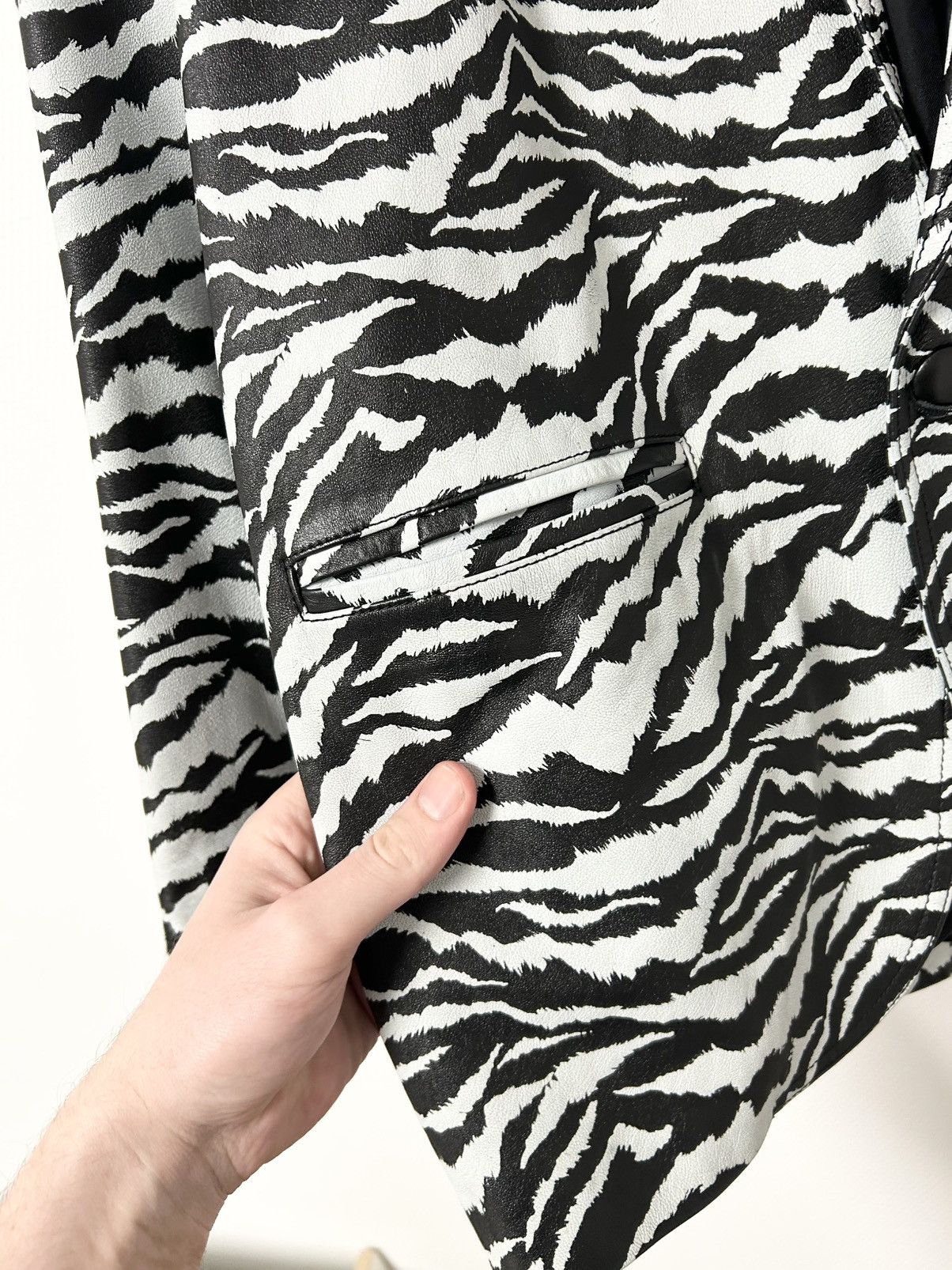 Saint Laurent Paris SS2016 1/1 Sample Zebra Leather Blazer Size US M / EU 48-50 / 2 - 7 Thumbnail