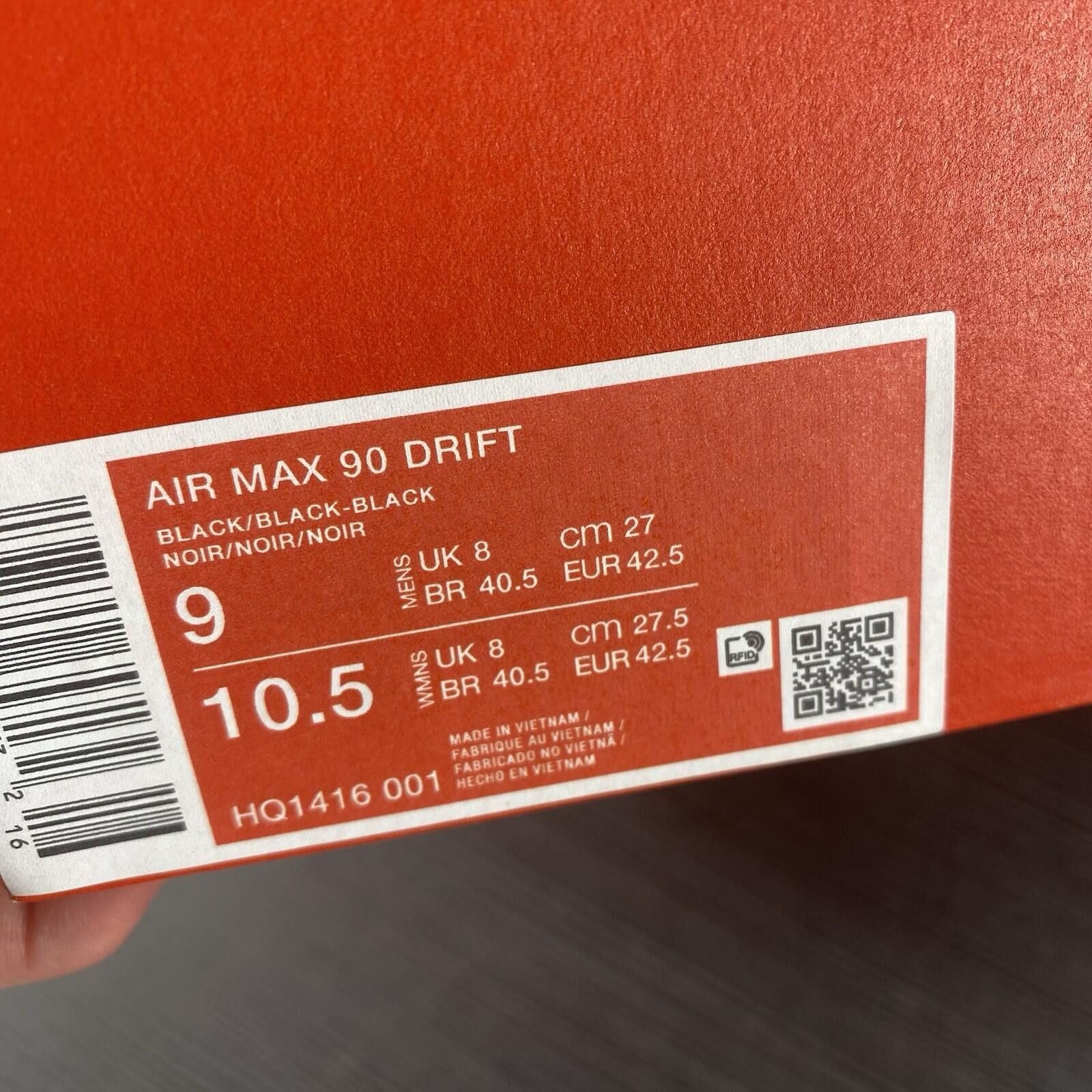 Nike 🔥UK 8 - Nike Air Max Drift 90 Triple Black - HQ1416 001🔥 Size US 9 / EU 42 - 6 Thumbnail