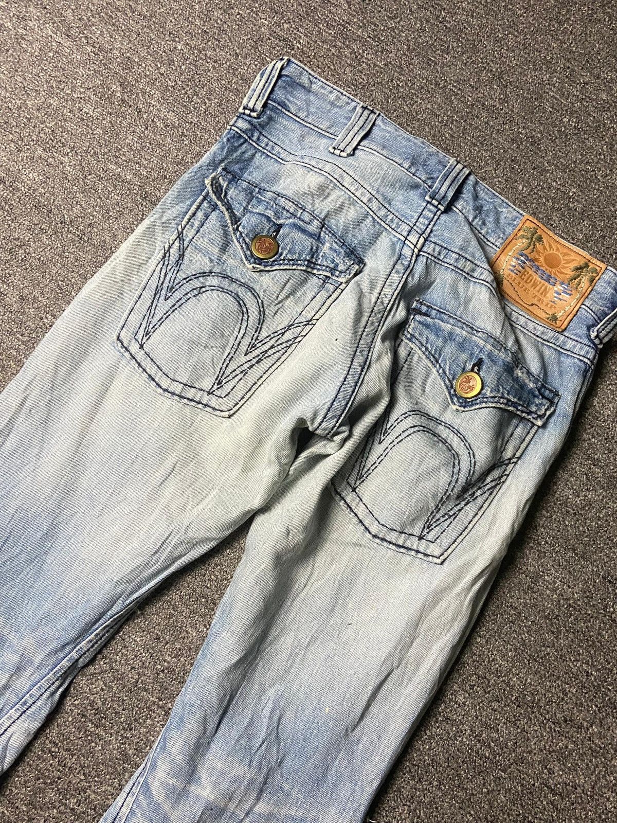 Edwin Edwin Blue Trip Distressed Denim Ripped Jeans (152) Size US 32 / EU 48 - 3 Thumbnail