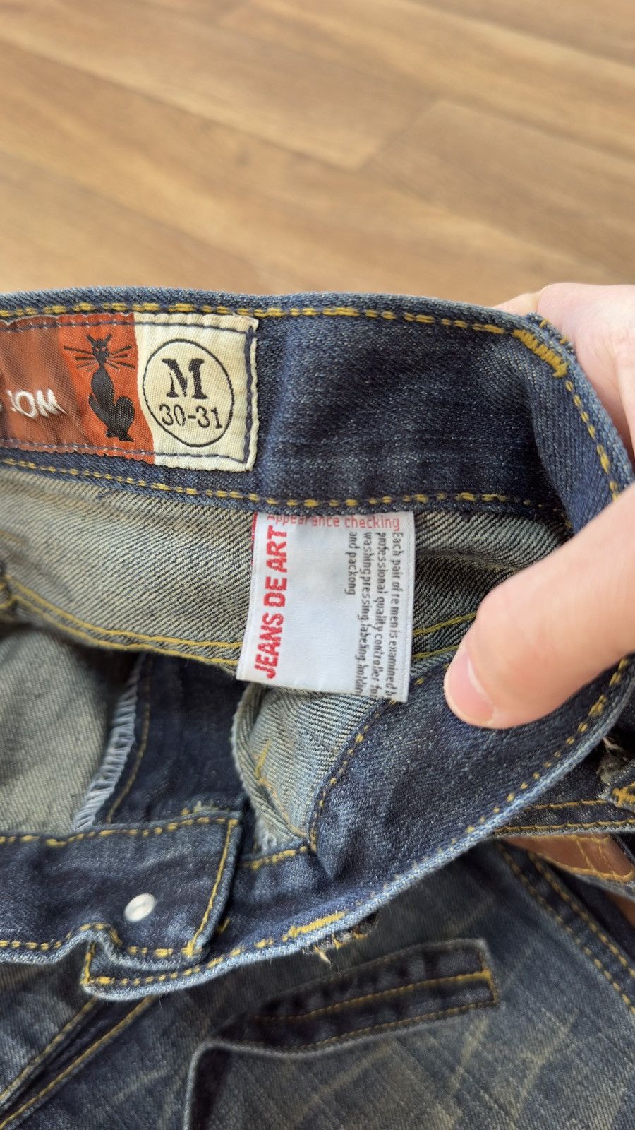 Japanese Brand Rare Vintage Brand Jeans De Art Tactical Flared Jeans 1990s Size US 31 - 8 Thumbnail