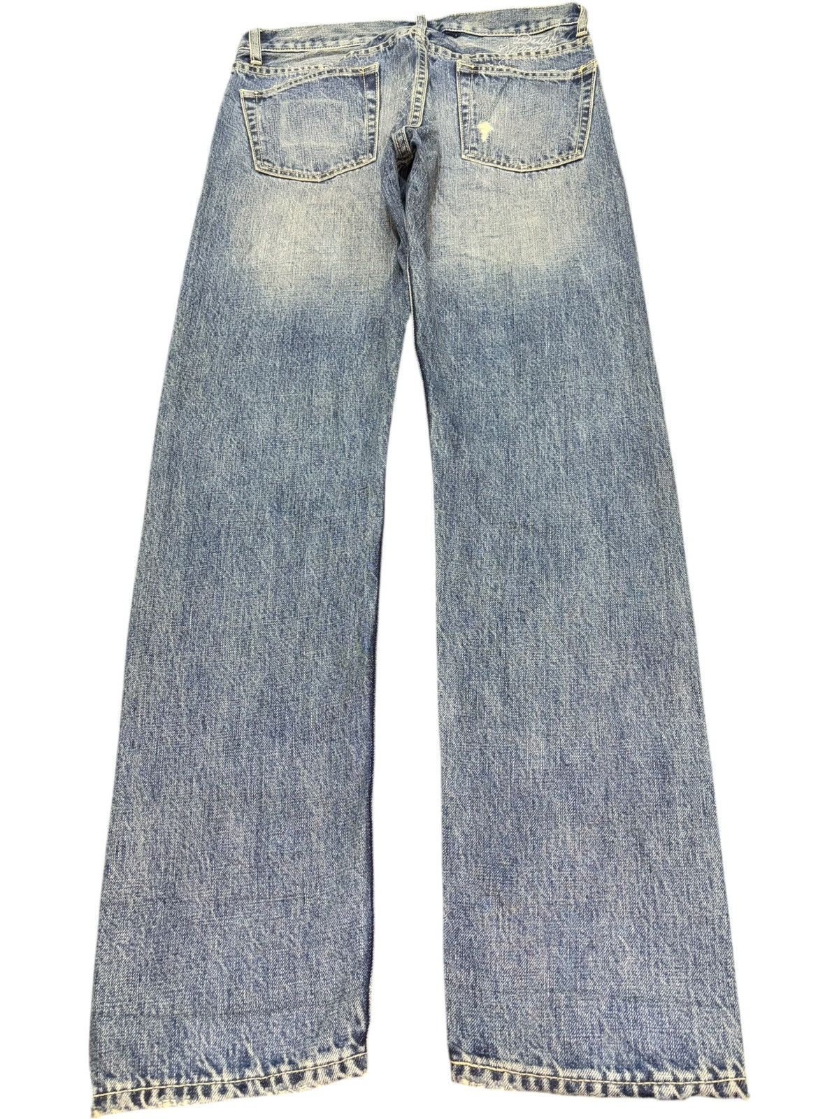 Edwin Vintage Japanese Brand Faded Wash Distressed Jeans Size 30" / US 8 / IT 44 - 2 Thumbnail