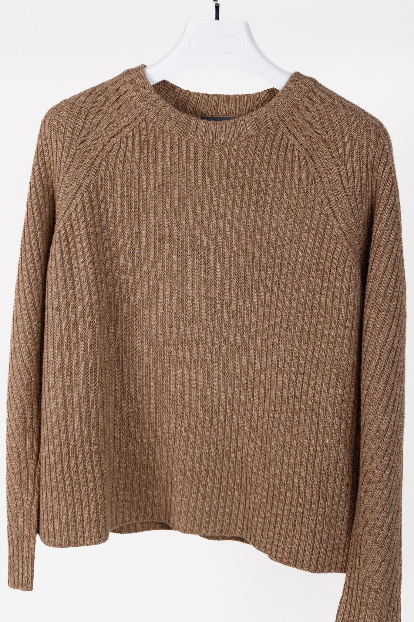 Bompard Eric Bompard Caramel Cashmere Ribbed Round Neck Jumper Size M / US 6-8 / IT 42-44 - 3 Thumbnail