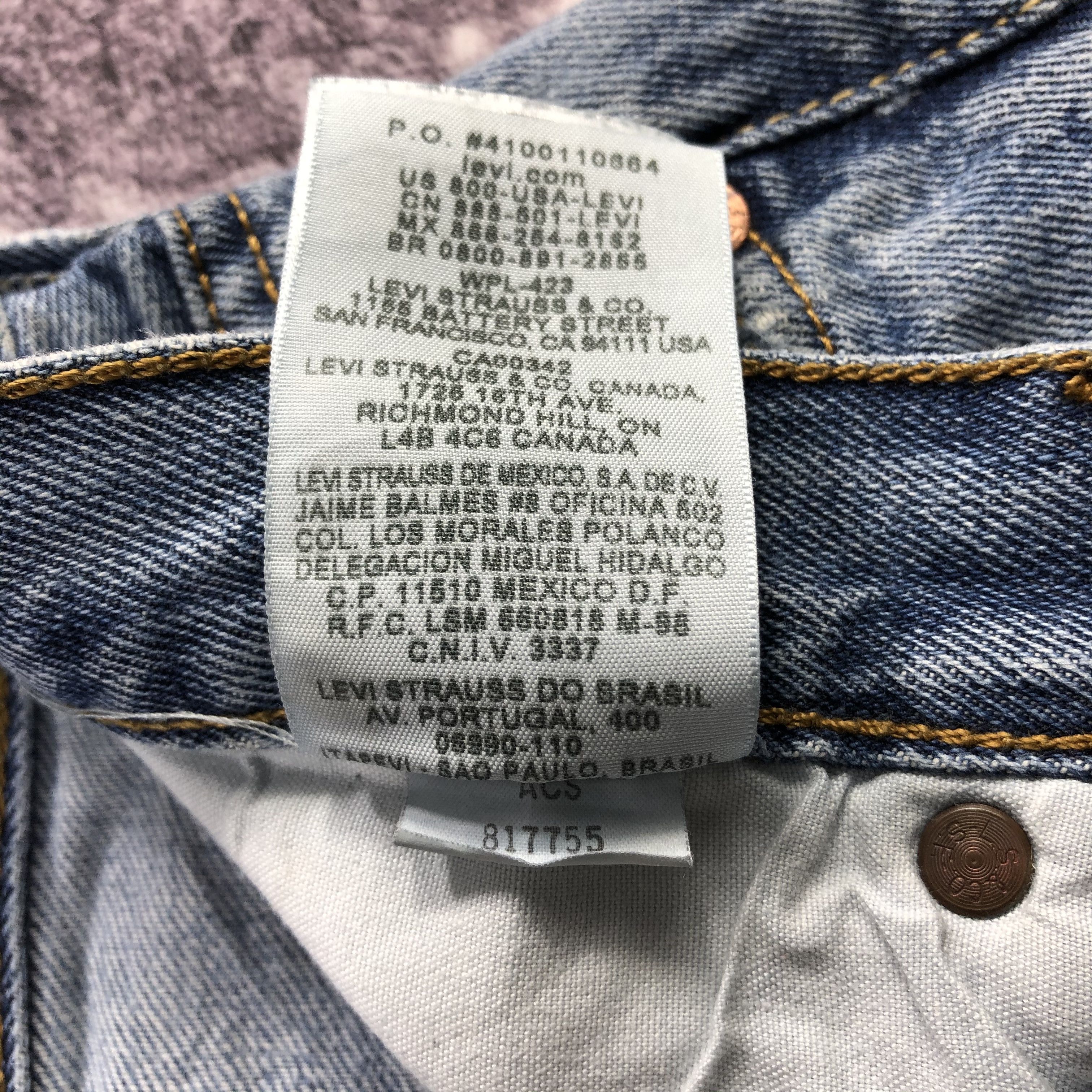Levi's Vintage Distress Levis 501 Jeans-JM2114 Size US 36 / EU 52 - 12 Thumbnail