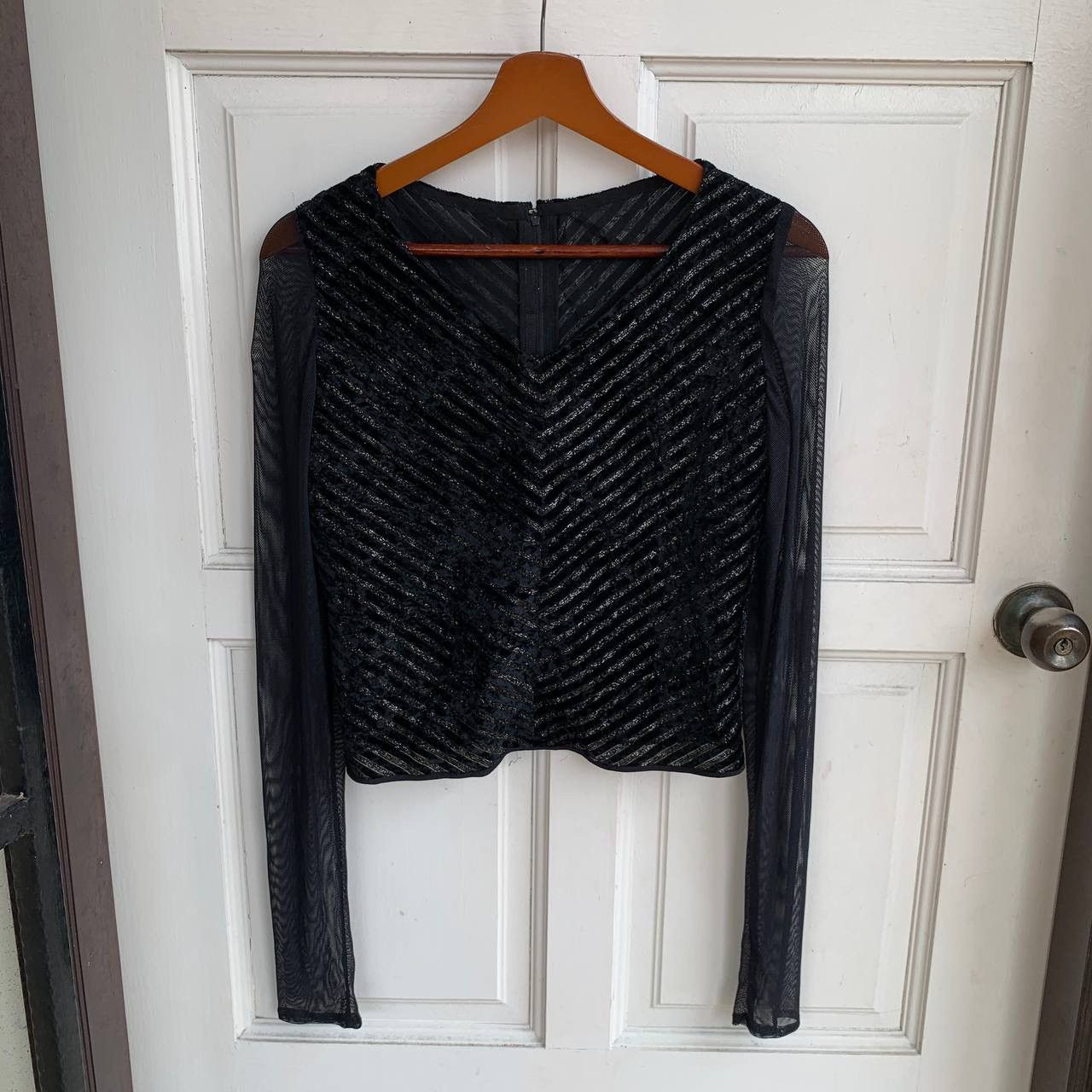 Dior Vintage DIOR Sheer Cropped Blouse Size S / US 4 / IT 40 - 1 Thumbnail