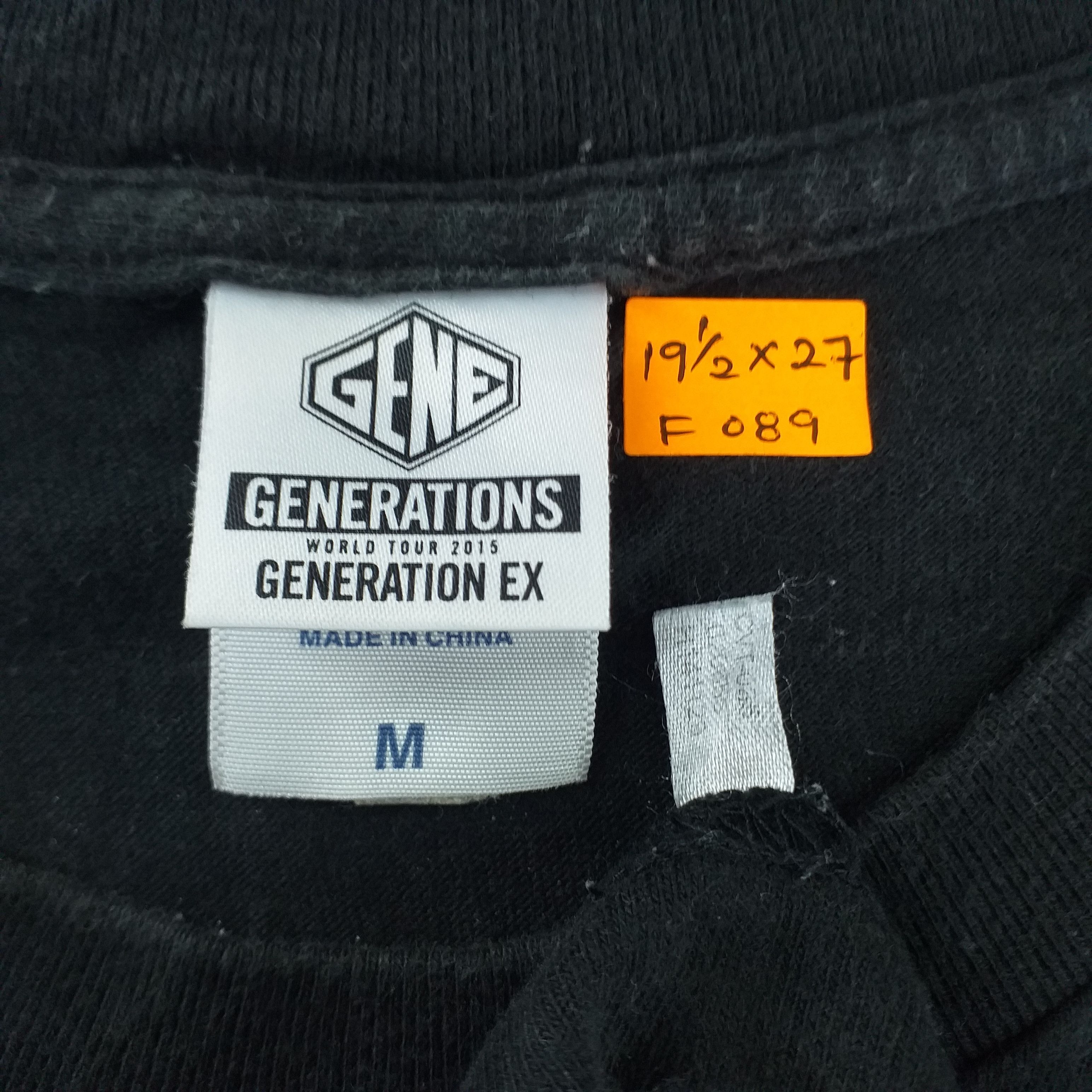 Band Tees Generations World Tour 2015 Generation Ex Tshirt -F089 Size US M / EU 48-50 / 2 - 5 Thumbnail