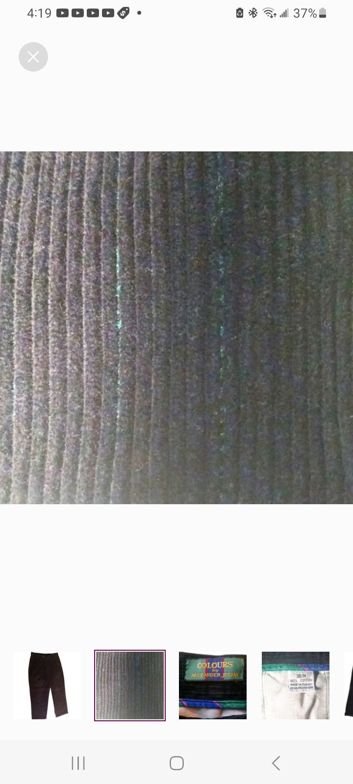 Alexander Julian Vintage 'COLOURS' by Alexander Julian Corduroy Pants Size US 30 / EU 46 - 2 Thumbnail