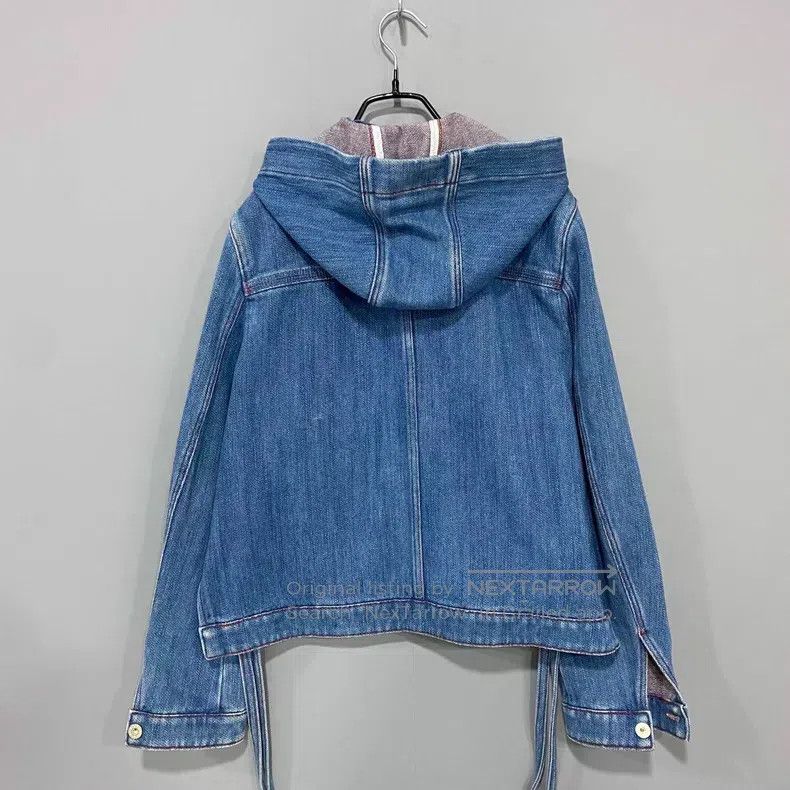 Loewe Loewe Embossed Leather Pocket Logo Denim Jacket Size 4XL / US 24-26 - 3 Thumbnail