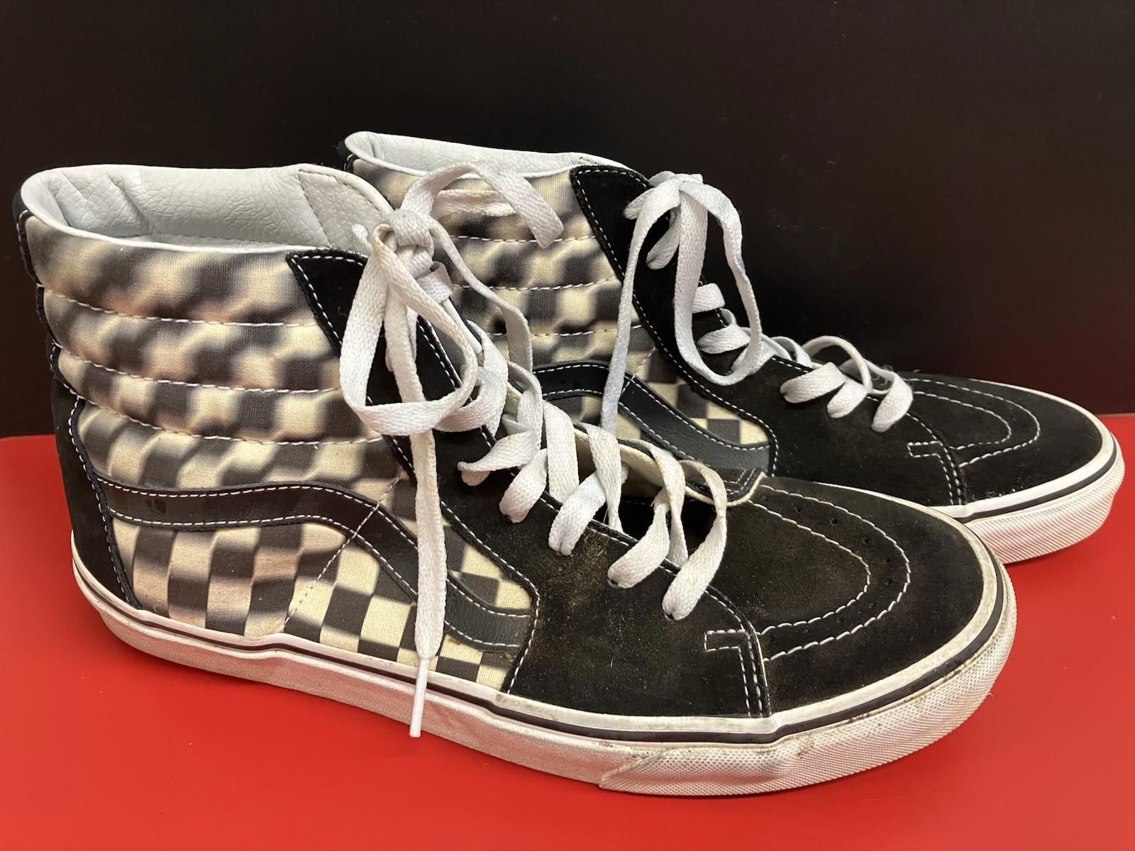 Vans Vans Sk8Hi Black Checker Old Skool Hi Top Skate Shoe Mens 10 Size US 10 / IT 40 - 5 Thumbnail