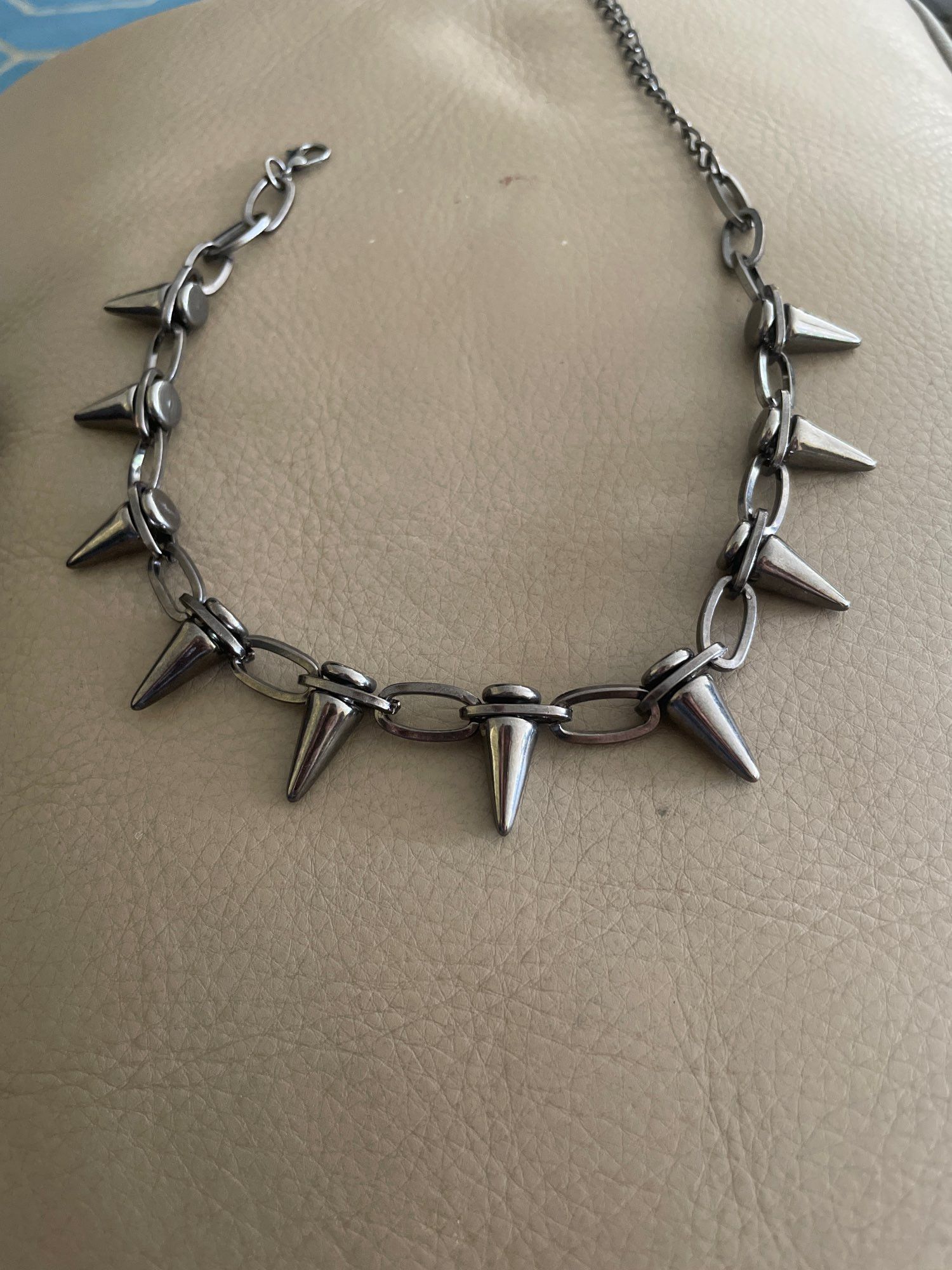 Japanese Brand Studded Rivet Spikes Necklace Size ONE SIZE - 3 Thumbnail