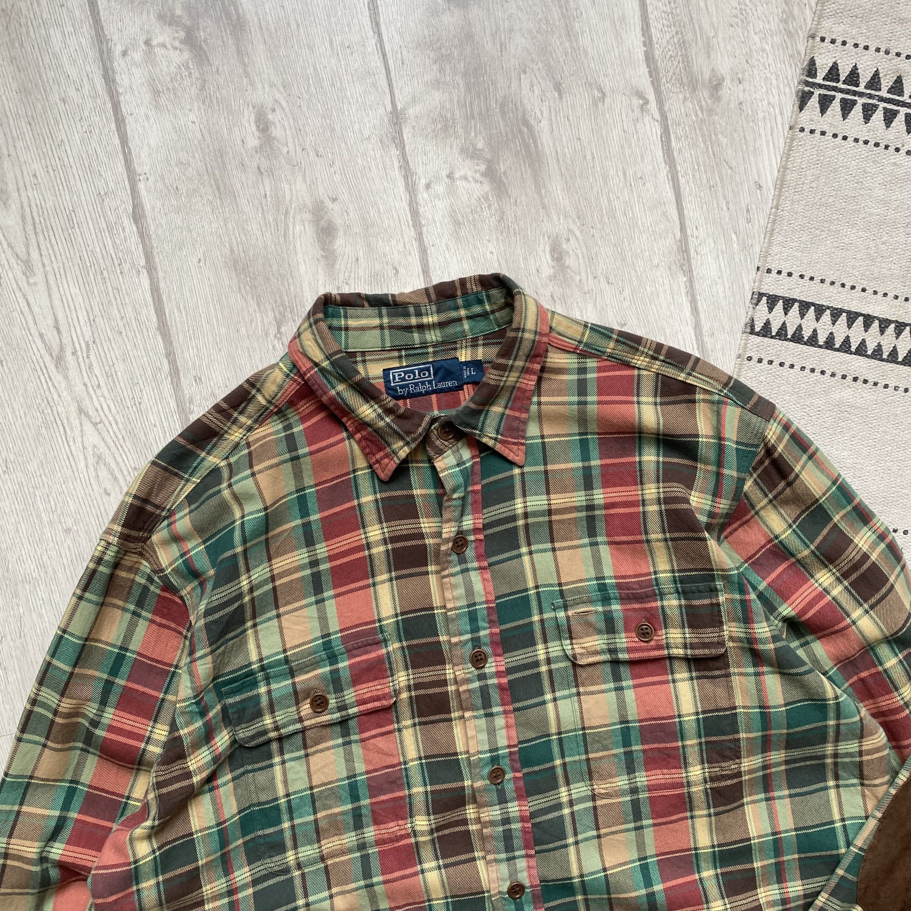 Polo Ralph Lauren Vintage Polo Ralph Lauren flannel shirt Travis Scott style Size US L / EU 52-54 / 3 - 2 Thumbnail