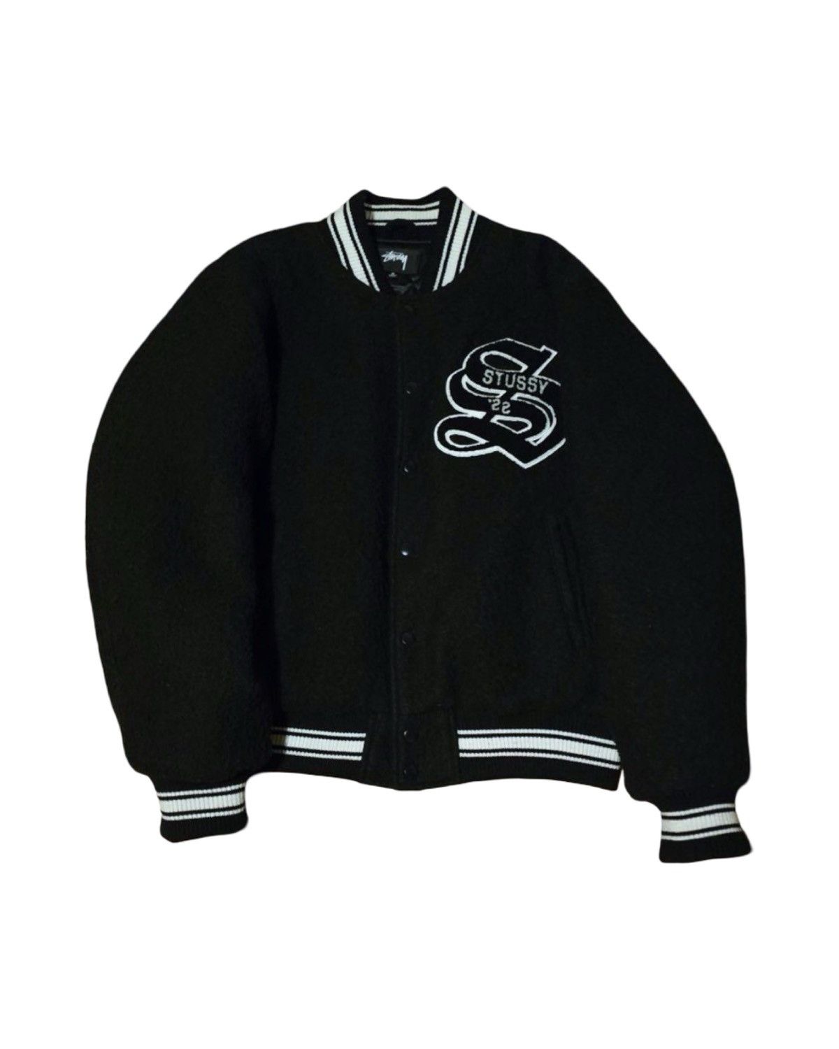 ジャケット・アウター stussy Casentino Wool Varsity Jacket Buy Stussy Casentino Wool Varsity Jacket 'Black' - 115678 BLAC | GOAT
