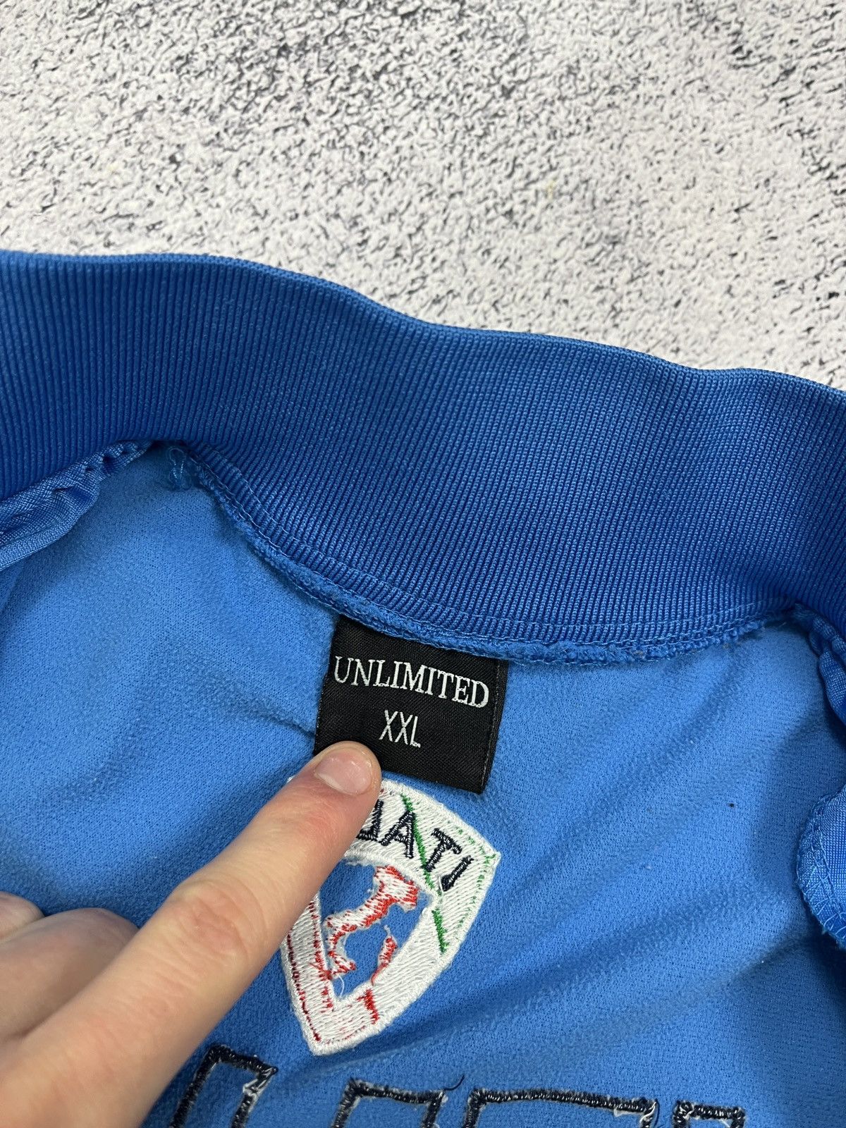 Vintage Italia Big Logo Hype Track Jacket Rare Italy Drill Blockcore Size US L / EU 52-54 / 3 - 13 Thumbnail
