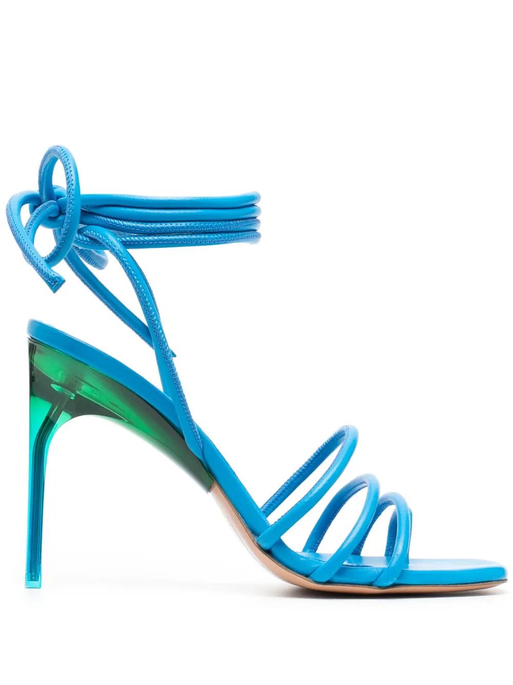 Off-White o1y1225 Leather Strap Sandals in Azure Size US 7 / IT 37 - 1 Thumbnail