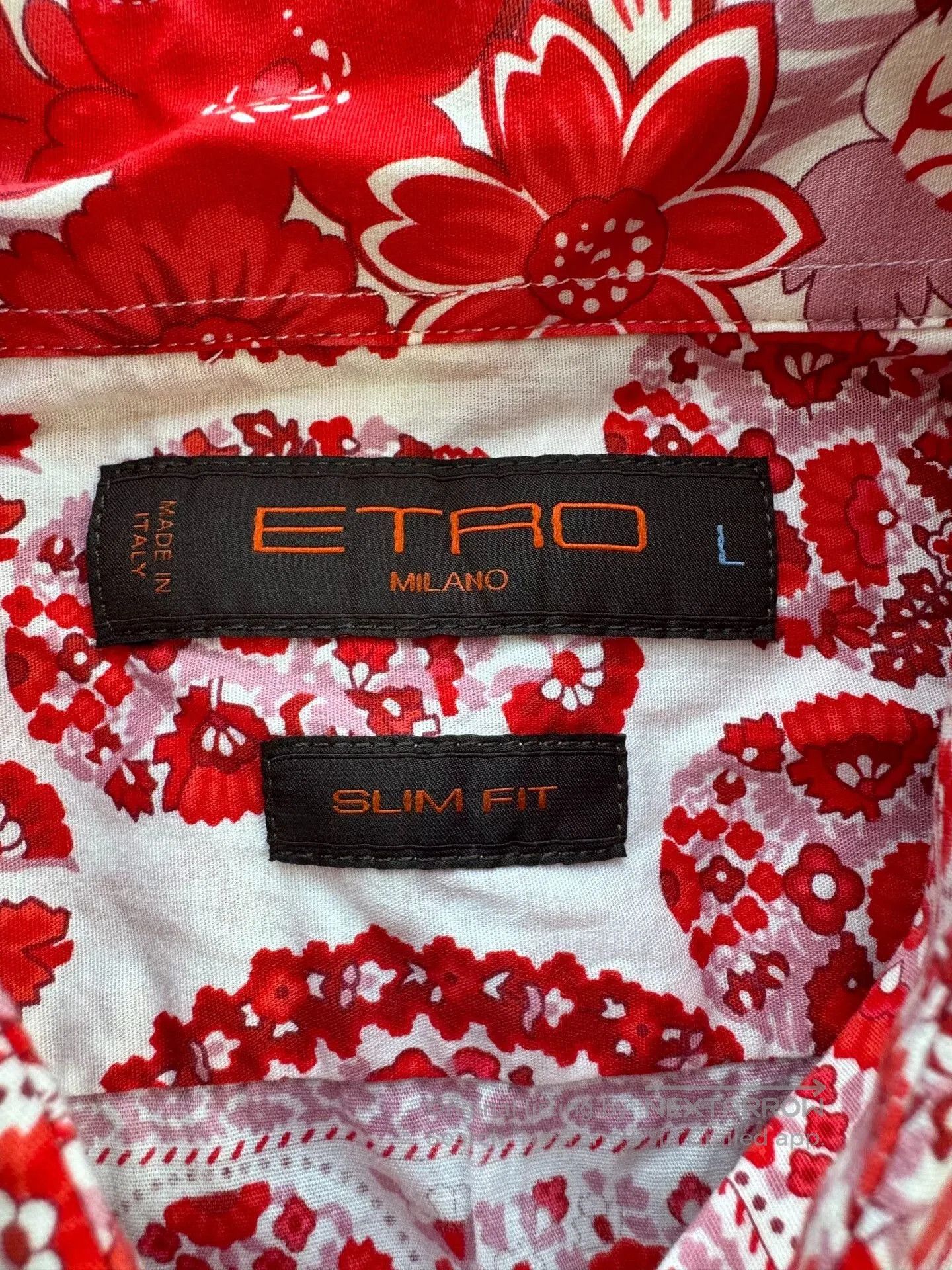 Etro etro red floral pattern shirt. Size L / US 10 / IT 46 - 5 Thumbnail