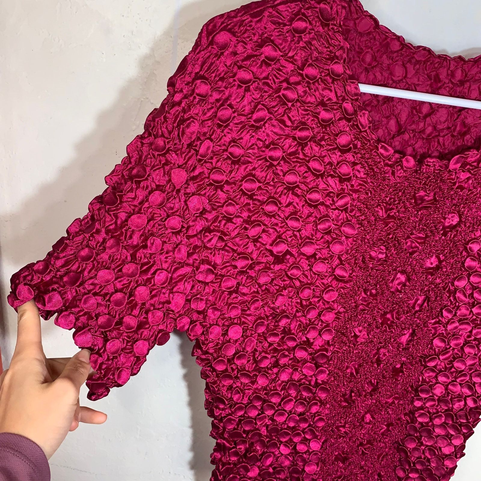 Other Pink Strechable Popcorn Textured Tank Top Size S Size S / US 4 / IT 40 - 2 Thumbnail