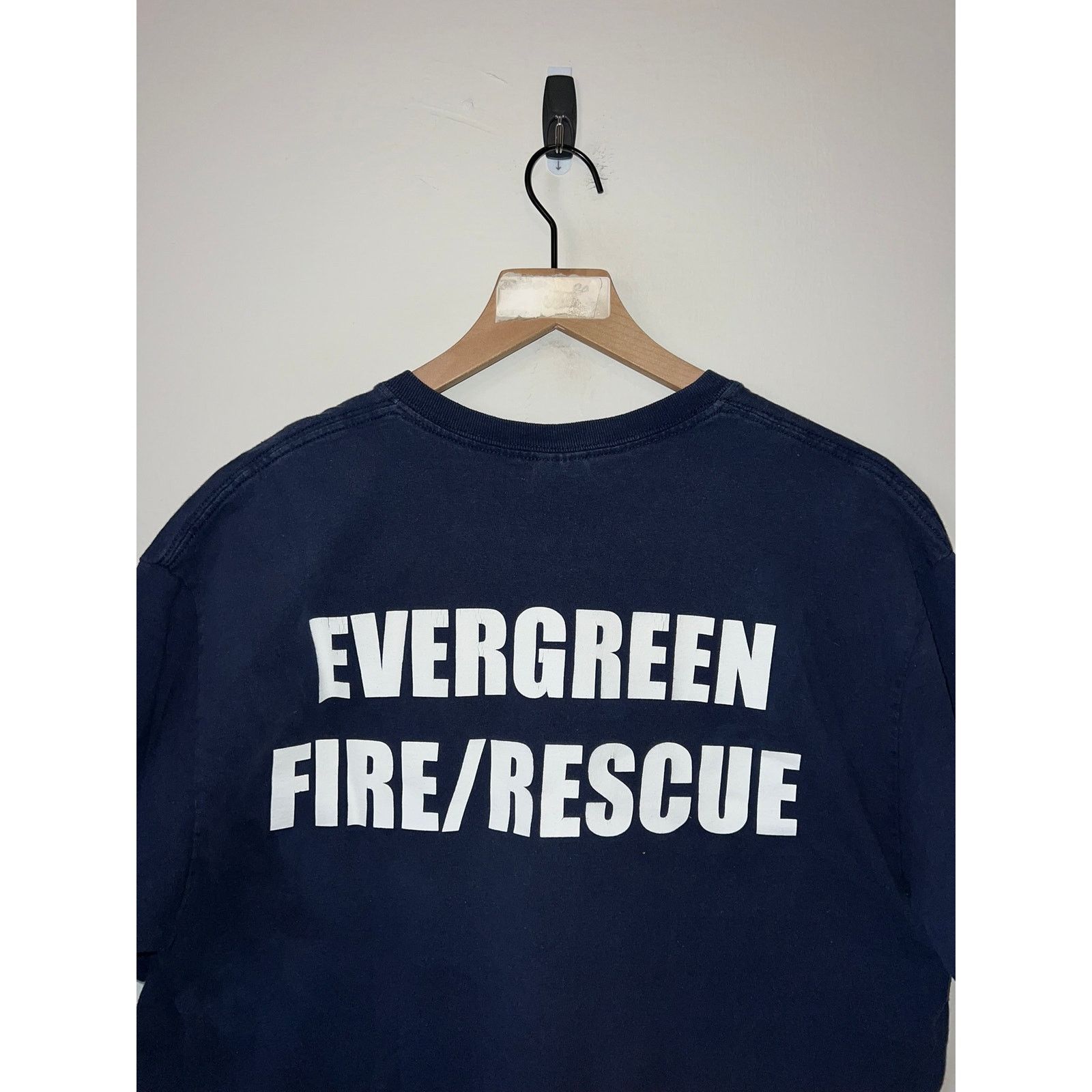 Gildan Vintage Evergreen Shirt Fire Rescue Fire Fighter Blue Tee L Size US L / EU 52-54 / 3 - 6 Thumbnail