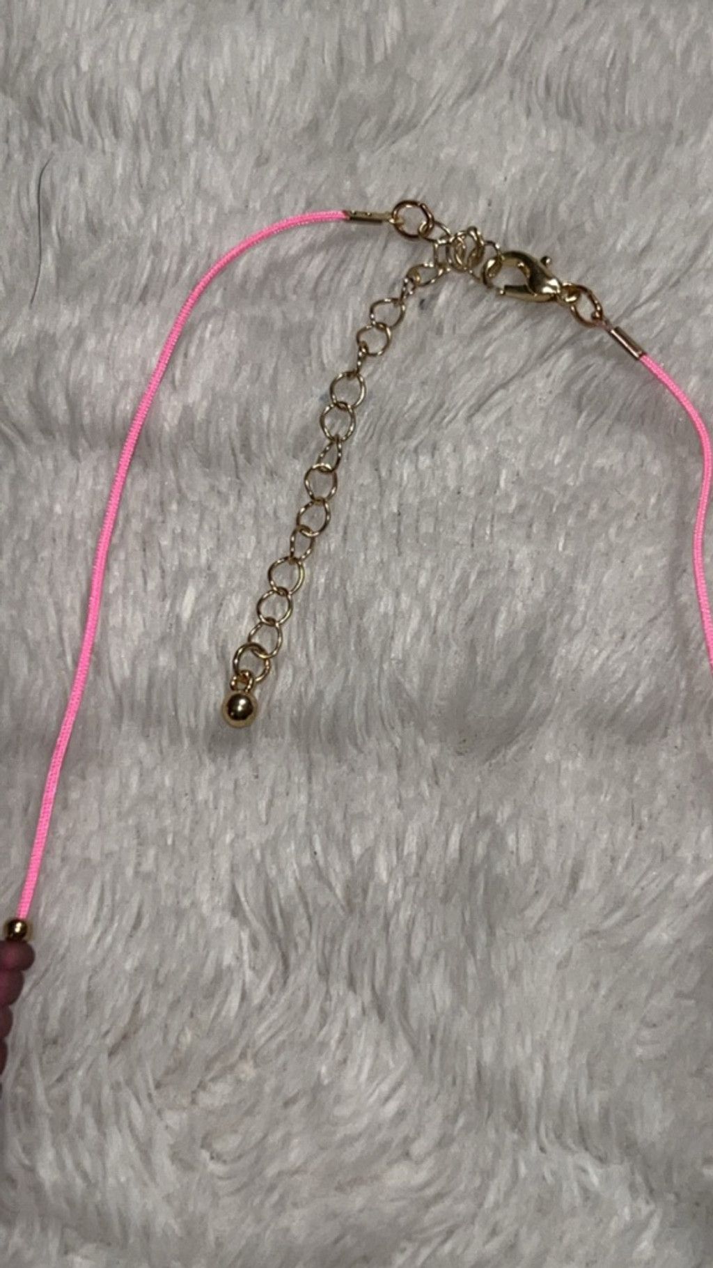 The Unbranded Brand Women's Unbranded Beaded '999' Necklace One Size Brown Pink Size ONE SIZE - 3 Thumbnail
