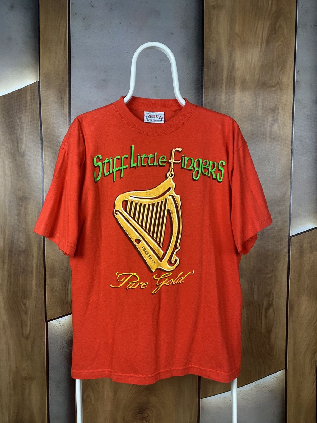 Band Tees 🪉Vintage 90s T-Shirt Stiff Little Fingers Pure Gold VTG Tee🪉 Size US L / EU 52-54 / 3 - 1 Thumbnail