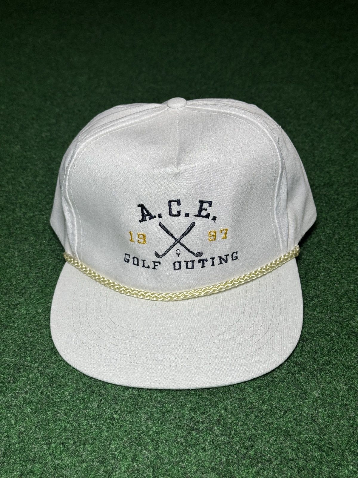Vintage Vintage Ace Golf Outing White 90s Retro Golf Snapback Hat Size ONE SIZE - 1 Thumbnail