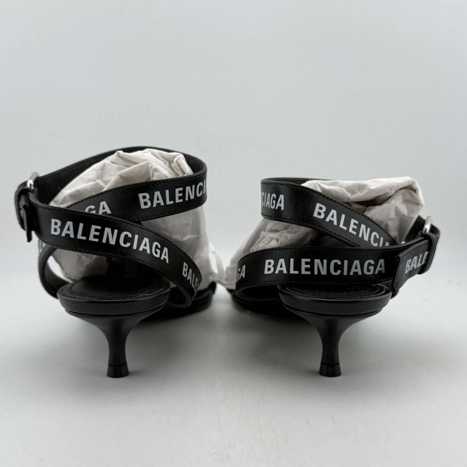 Balenciaga Balenciaga Logo Leather Sandal 36EU New with Box Size US 6 / IT 36 - 6 Thumbnail