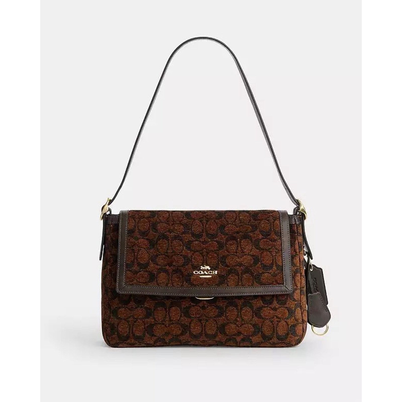 Coach NWT Limited Coach Etta Flap Shoulder Bag Chenille CCE58 Size ONE SIZE - 9 Thumbnail