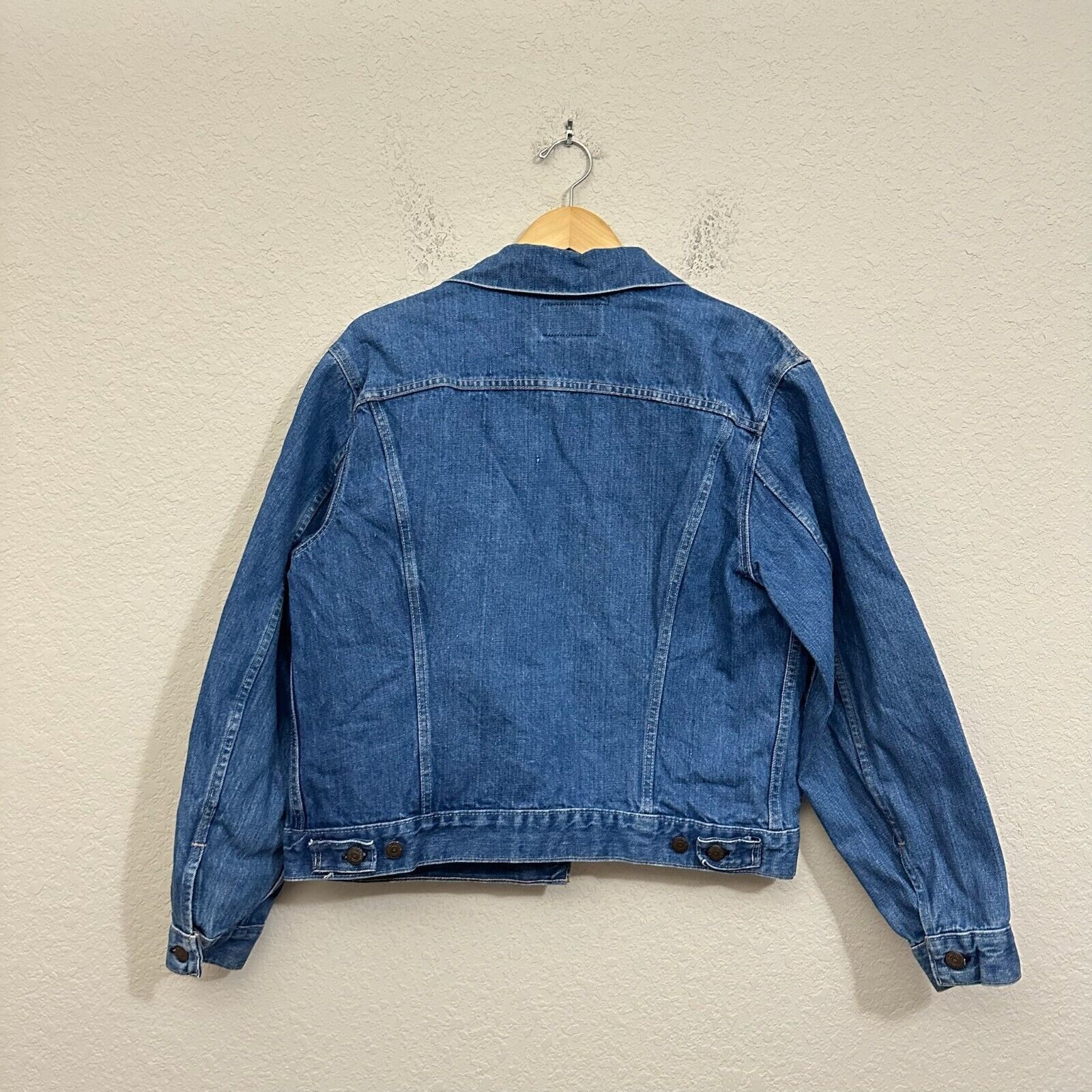 Levi's VINTAGE 80s LEVI'S Denim Trucker Jacket Blue Moto Rider Size US XL / EU 56 / 4 - 2 Thumbnail