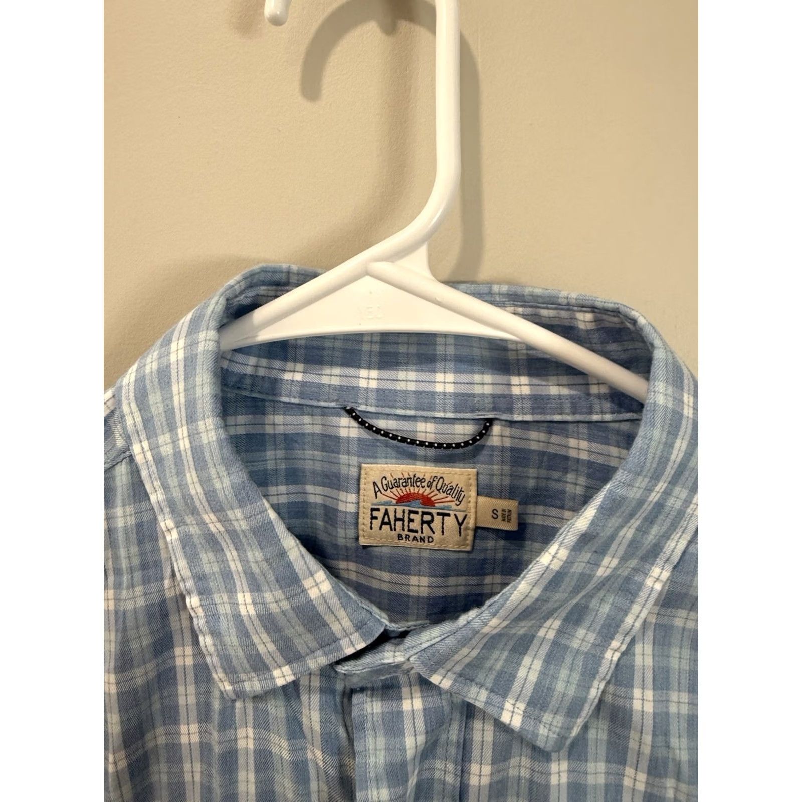 Faherty Faherty Movement Shirt Long Sleeve Plaid Men’s Small Pacific Lilac Gingham Size US S / EU 44-46 / 1 - 3 Thumbnail