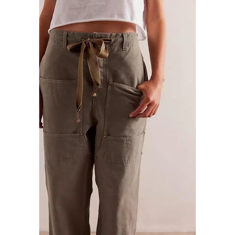 Free People NWT We The Free Hayden Carpenter Pull-On Trousers $148 LARGE Size 36" / US 14 / IT 50 - 3 Thumbnail