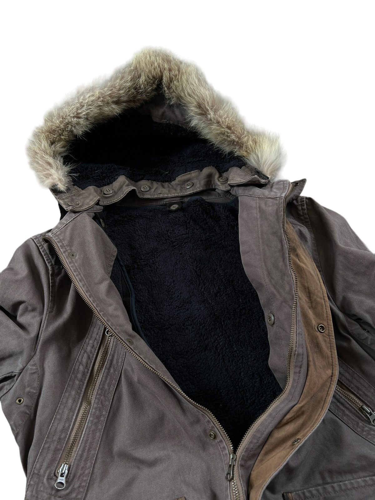 Japanese Brand × PPFM 2000 PPFM Fur Combat Parka Jacket Size US L / EU 52-54 / 3 - 11 Thumbnail