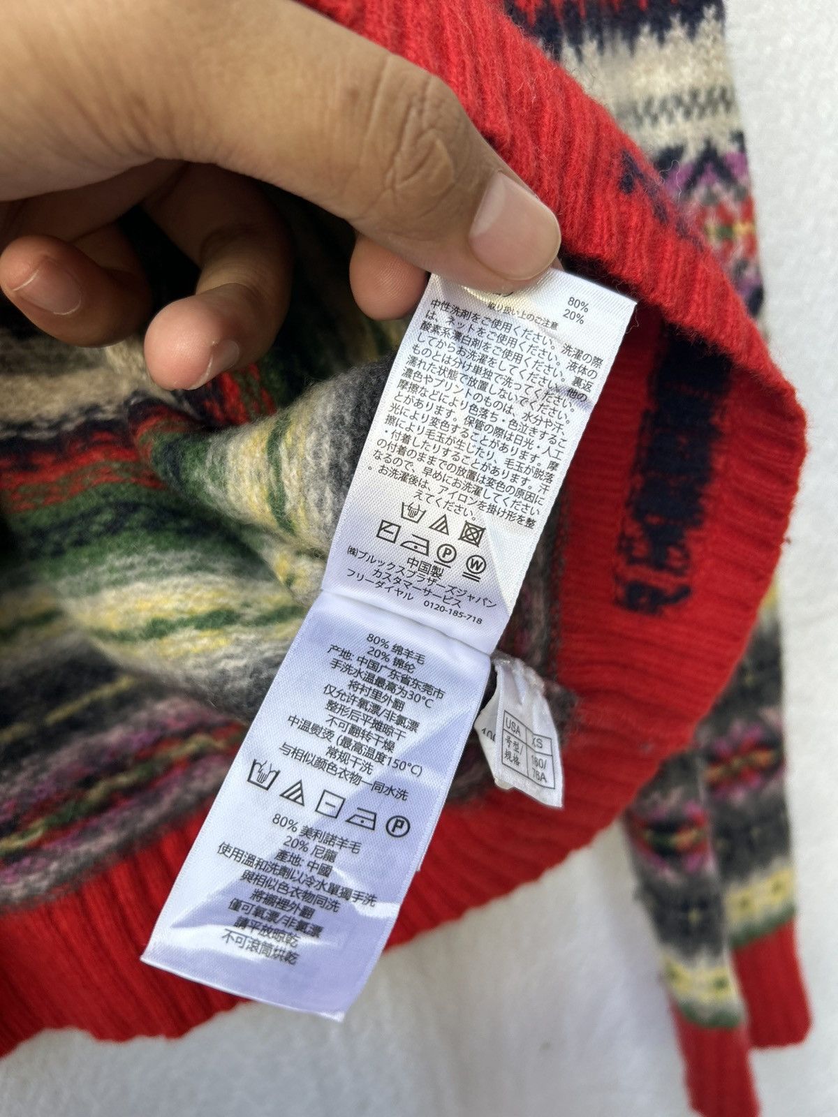 Japanese Brand Brook Brother Red Fleece Multicollor Knitwear Styled Size US XS / EU 42 / 0 - 8 Thumbnail