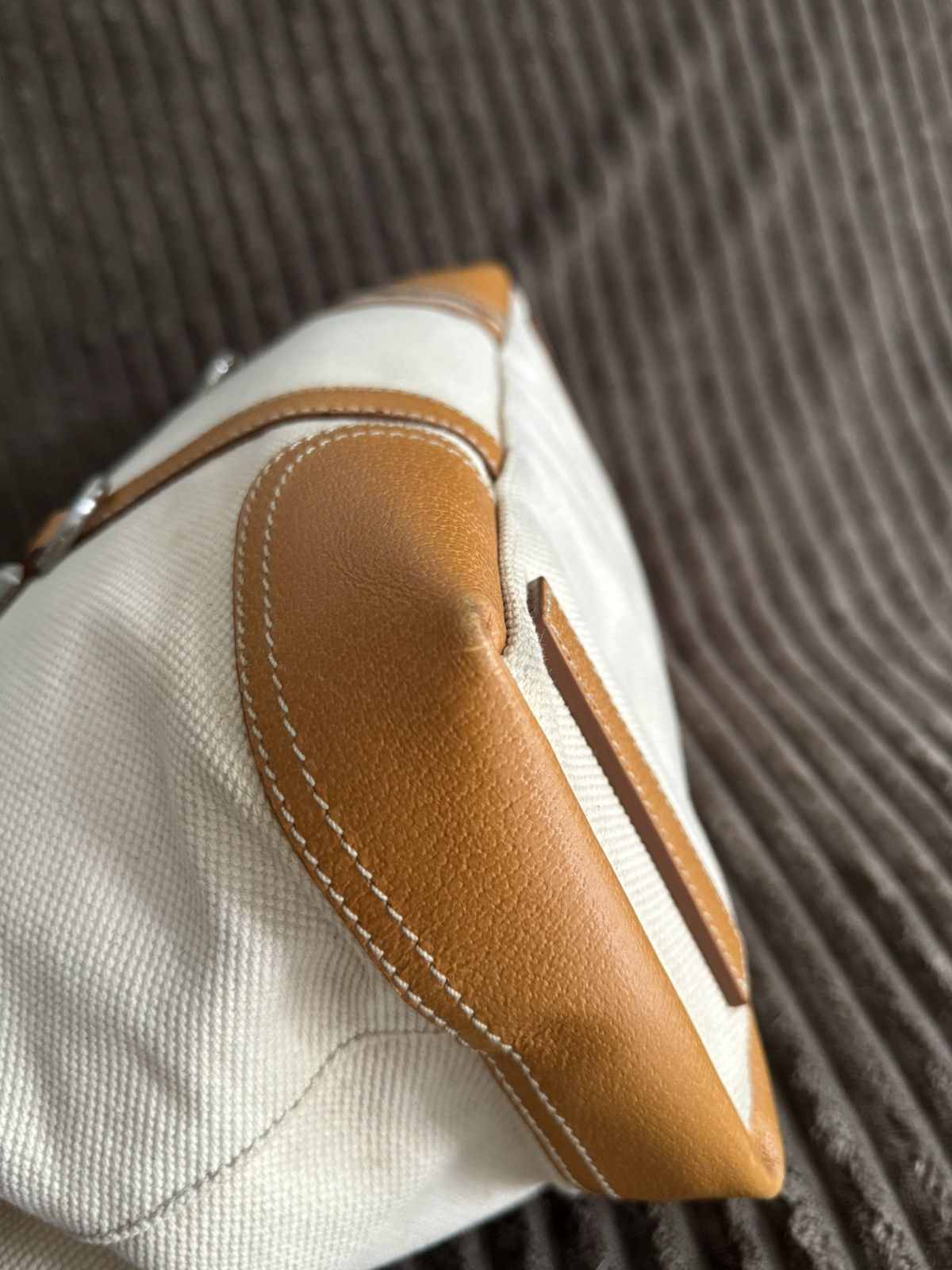 Prada × Vintage Vintage Prada Totebag Pocket Canvas Leather Size ONE SIZE - 17 Thumbnail