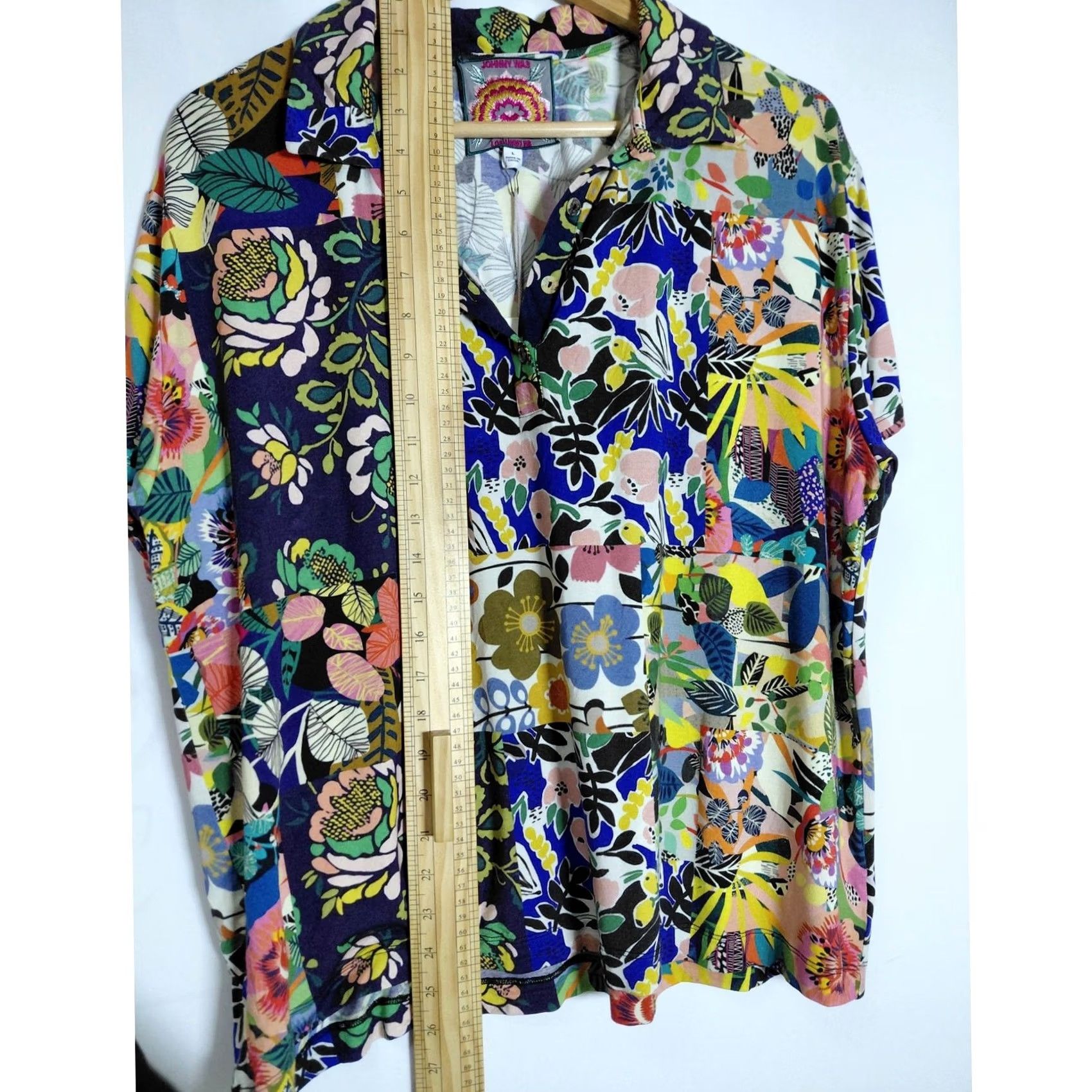Johnny Was Johnny Was Floral Print Top Blouse Short Sleeve Collared Women L Multicolor NWT Size L / US 10 / IT 46 - 8 Thumbnail
