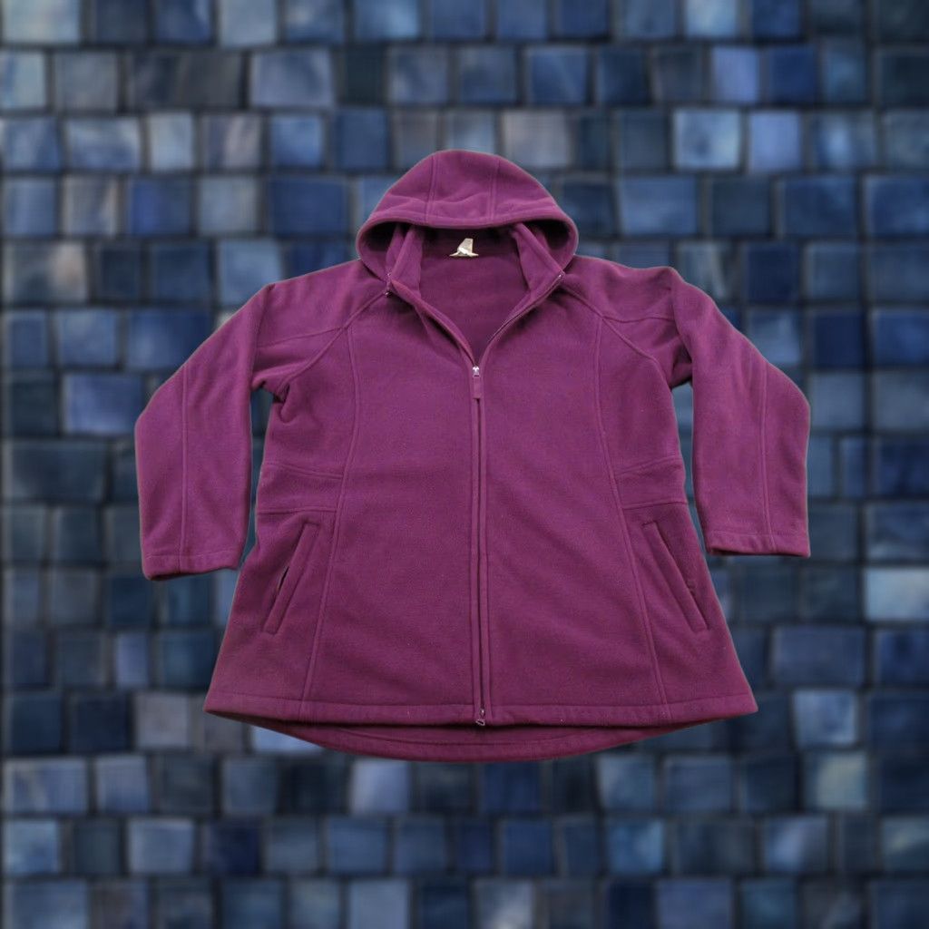 Duluth Trading Company Duluth Fleece Zip Up Hooded Jacket Womens XL Heavy Plum Purple Full Zip Size XL / US 12-14 / IT 48-50 - 1 Thumbnail