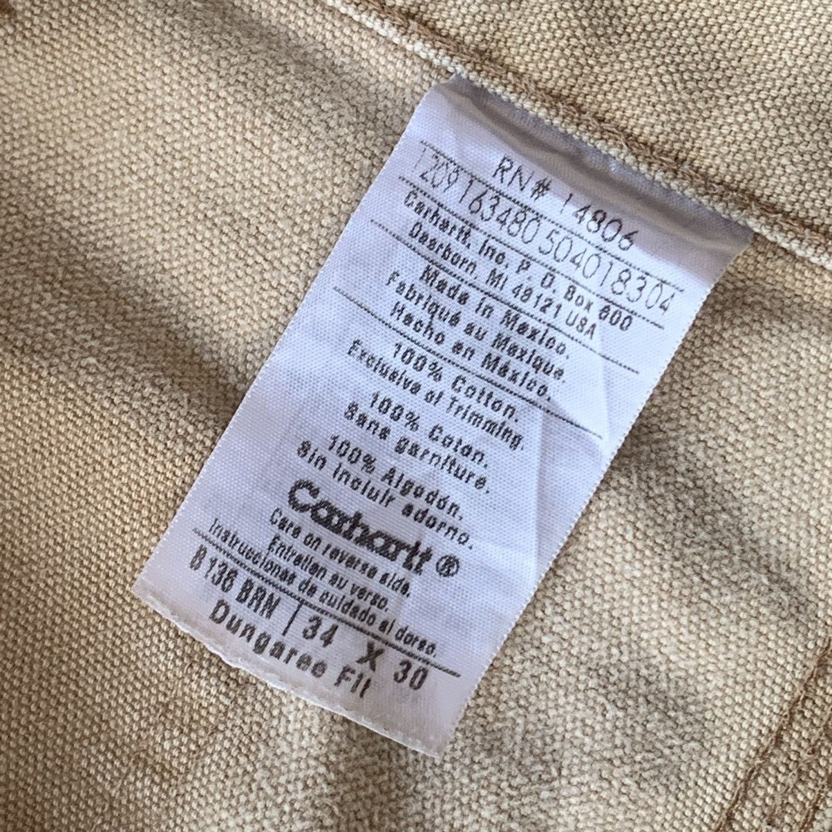 Carhartt Distressed Carhartt carpenter Double knee B136-BRN sun faded Size US 34 / EU 50 - 8 Thumbnail