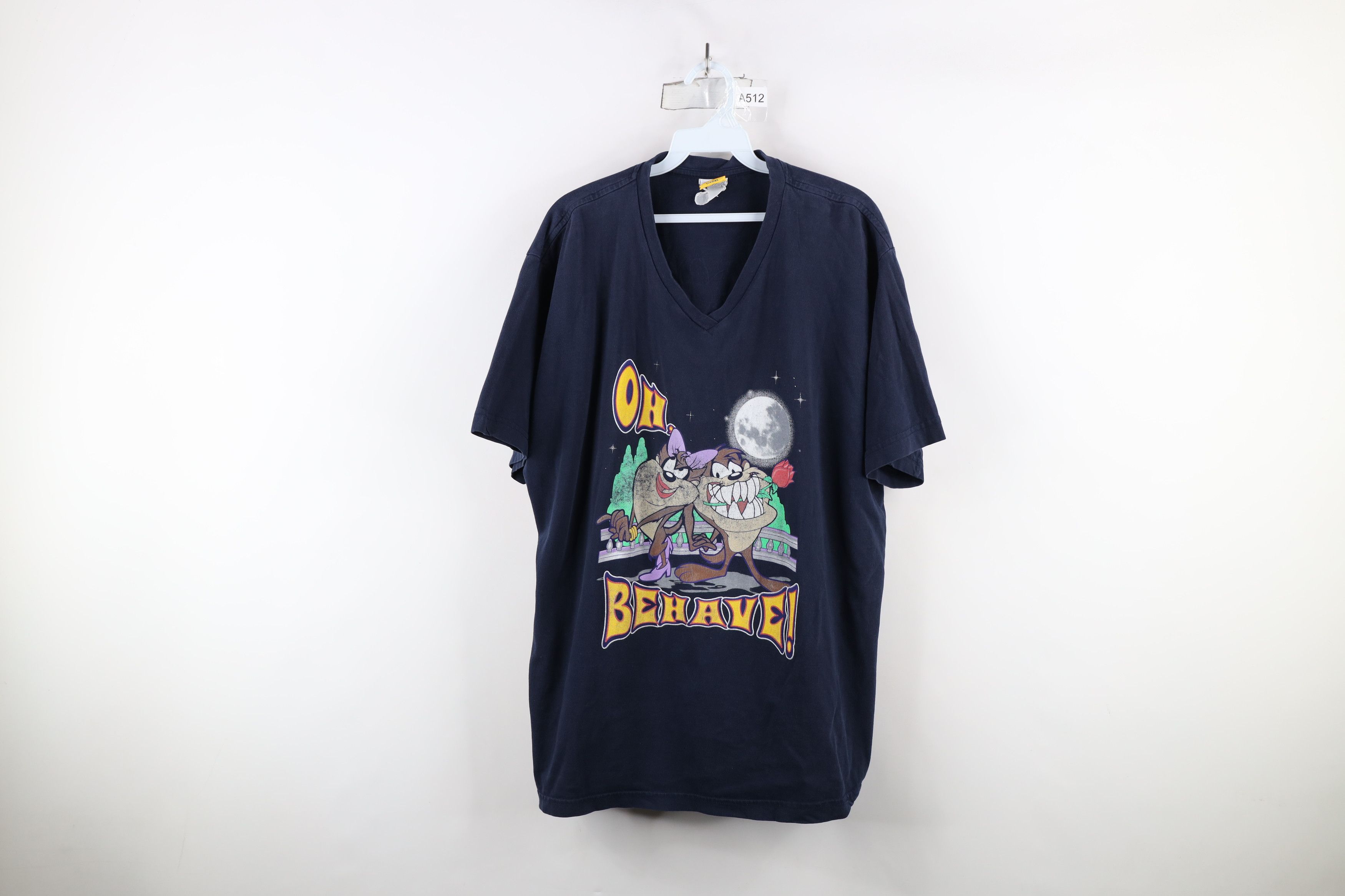 Vintage Vintage Y2K 2000 Looney Tunes Behave Taz She Devil T-Shirt Size XXL / US 16-18 / IT 52-54 - 1 Thumbnail