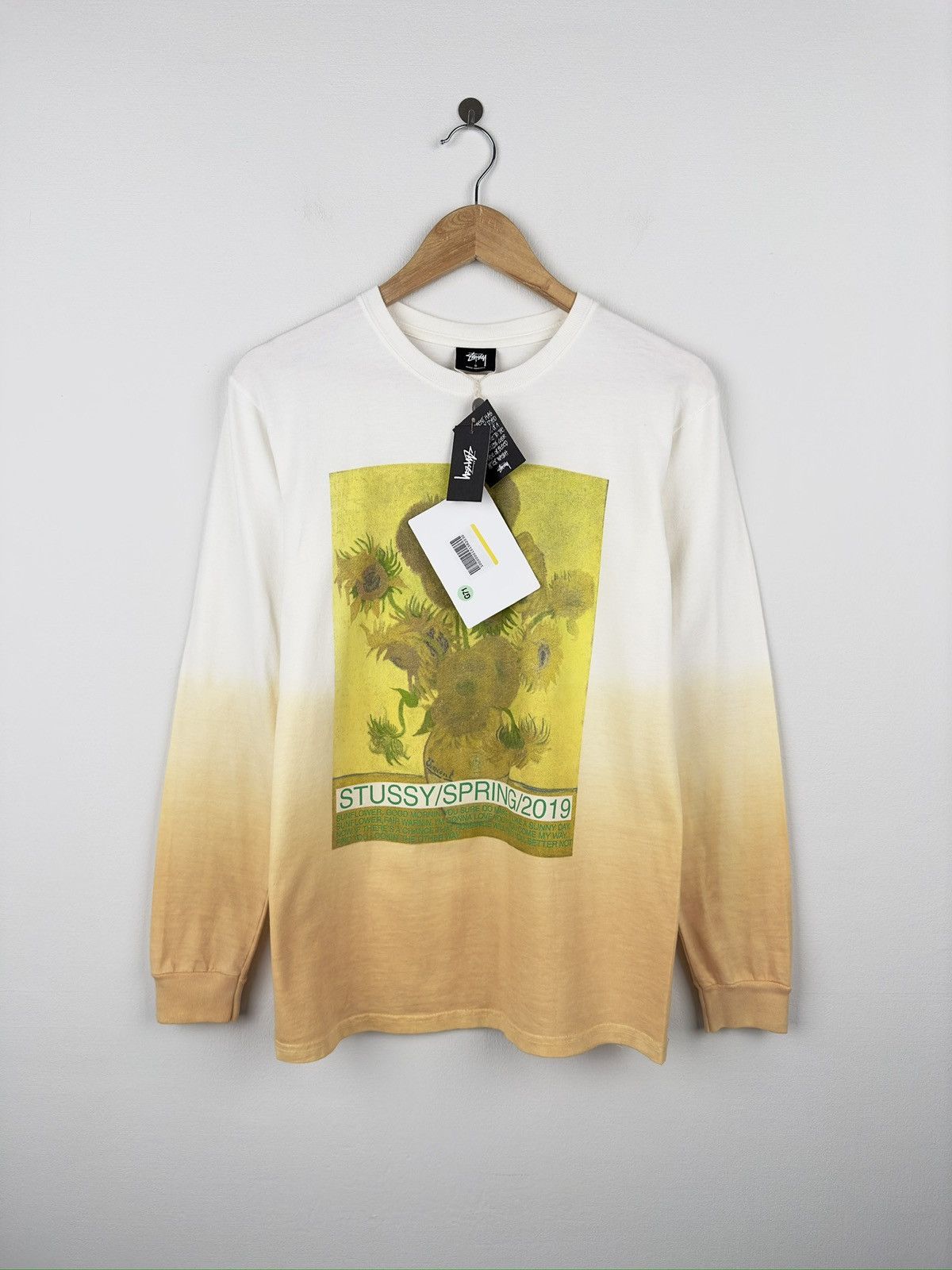 Stussy STUSSY Sunflower Dip Dyed Big Logo Longsleeve Size US S / EU 44-46 / 1 - 1 Thumbnail