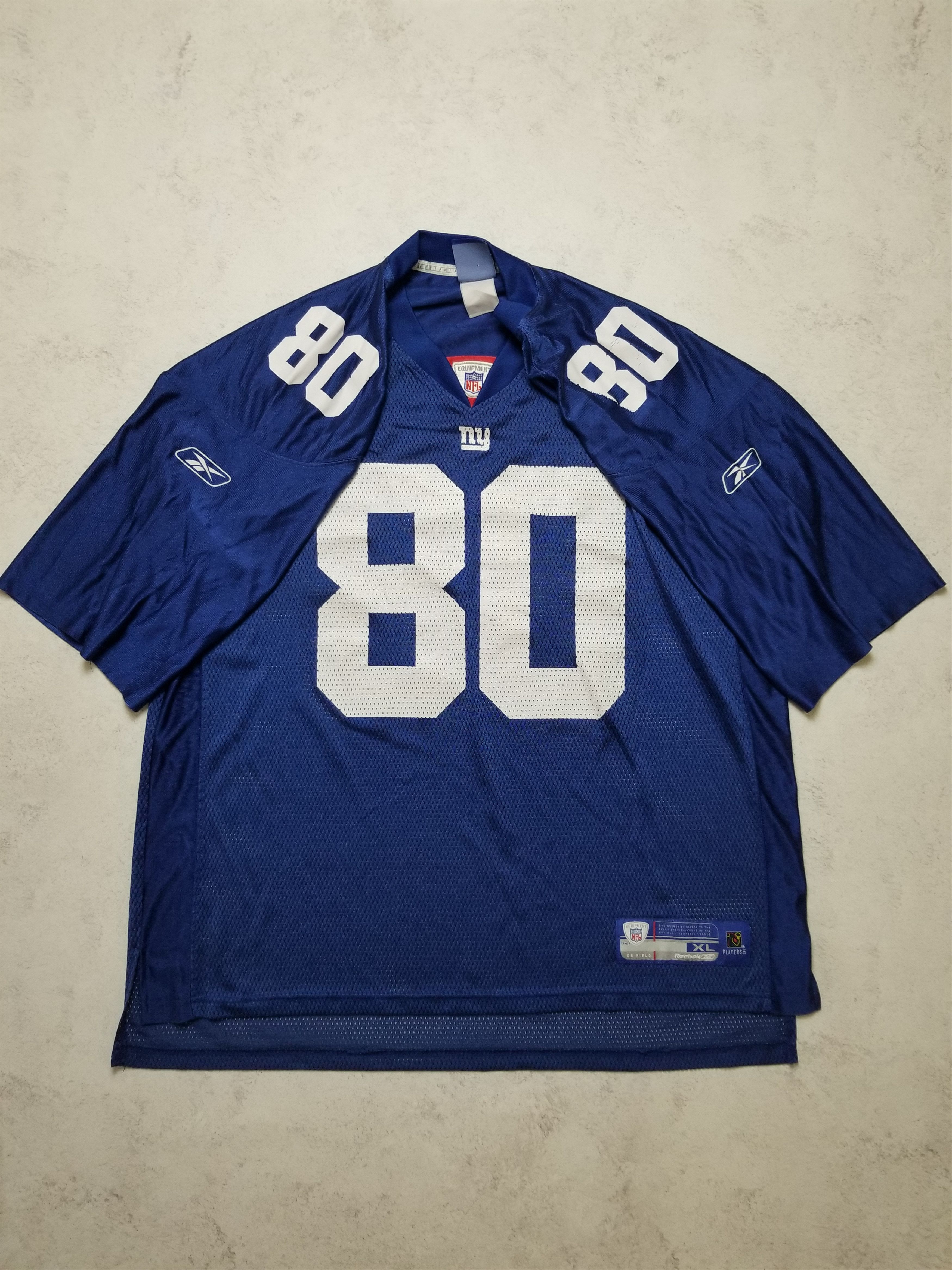 Reebok VTG New York Giants Jeremy Shockey #80 NFL Equipment Jersey Size US XL / EU 56 / 4 - 3 Thumbnail