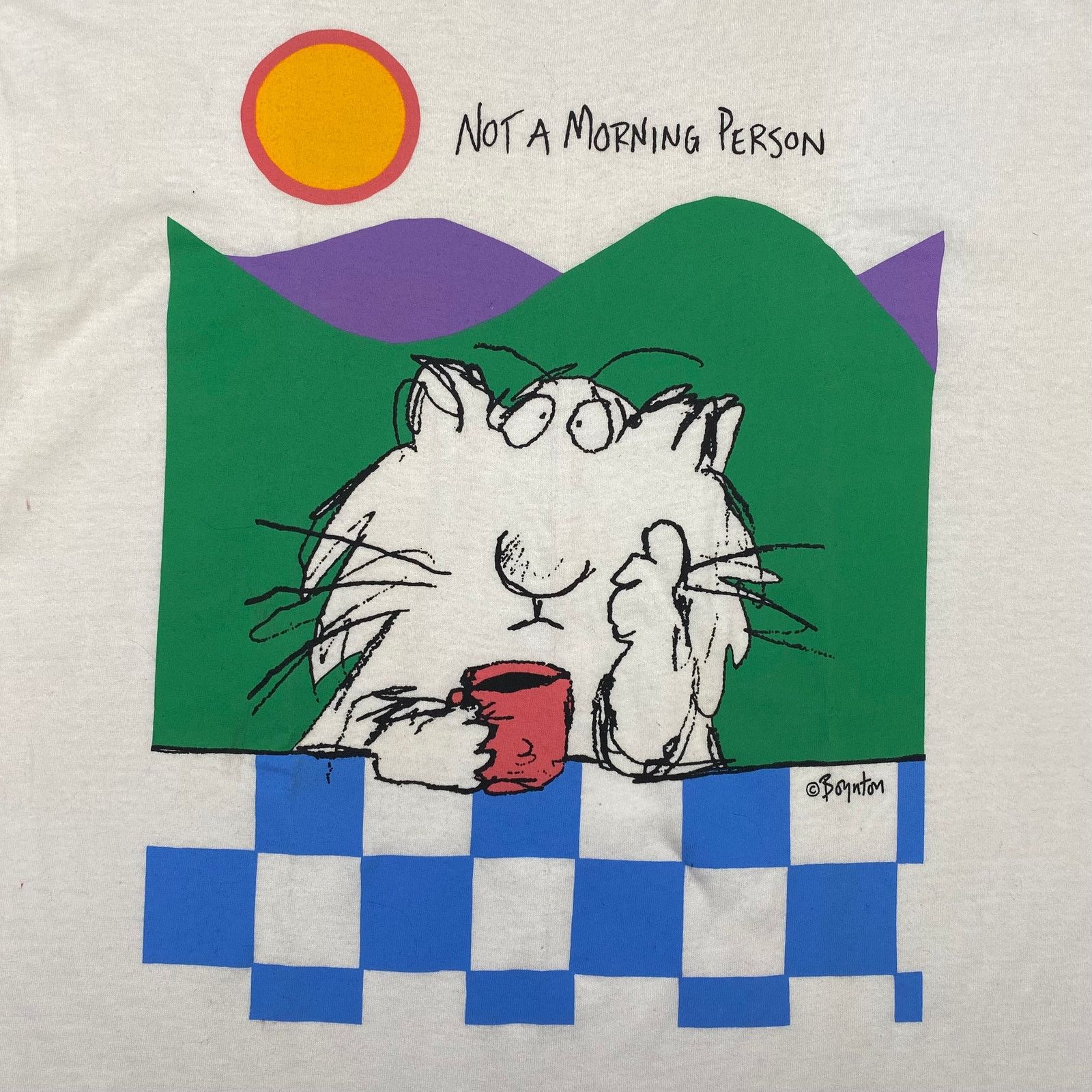 Vintage Vintage 90s Sandra Boynton Not A Morning Person Shirt XL Size US XL / EU 56 / 4 - 3 Thumbnail