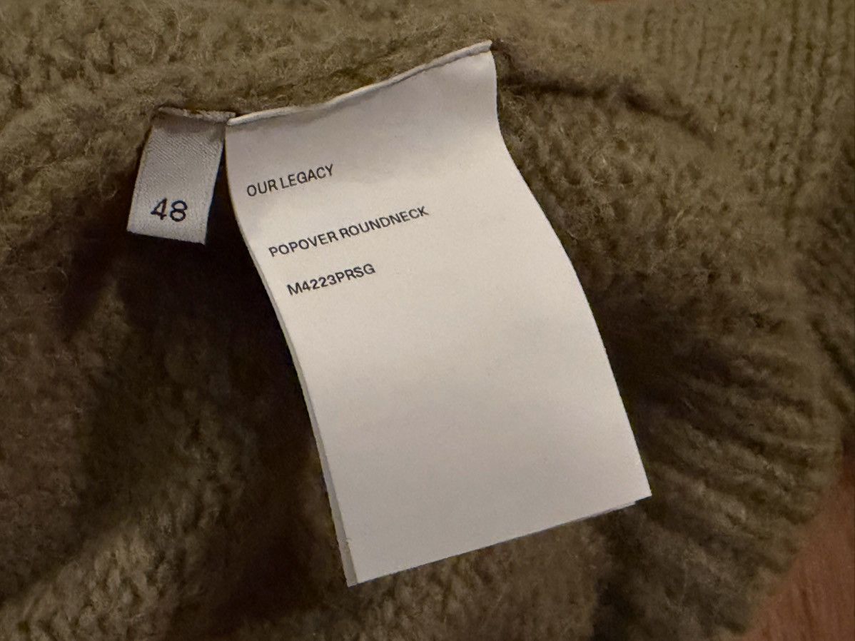 Our Legacy Our Legacy Drop Shoulder Alpaca Crew Knit in Swamp Green Size US M / EU 48-50 / 2 - 5 Thumbnail
