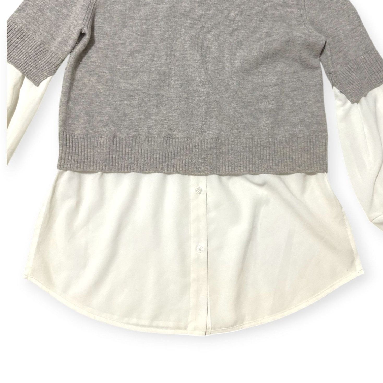 Brochu Walker BROCHU WALKER The Ebella Layered Crew Sweater Size M, Gray/ Size M / US 6-8 / IT 42-44 - 7 Thumbnail