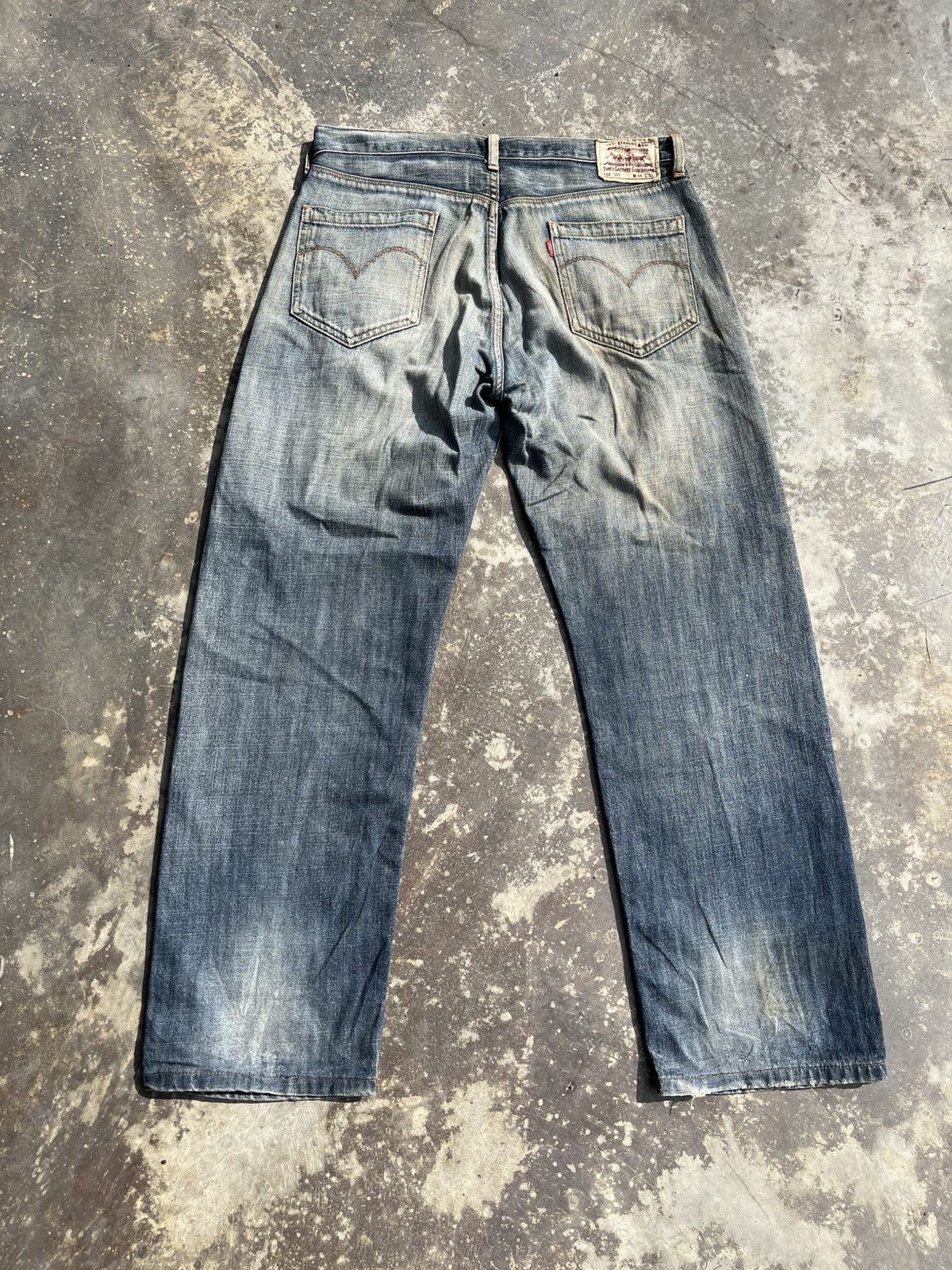 Hysteric Glamour × Levi's × Vintage Baggy 553 Selvadge Levis Blue Washed Denim Size US 34 / EU 50 - 6 Thumbnail