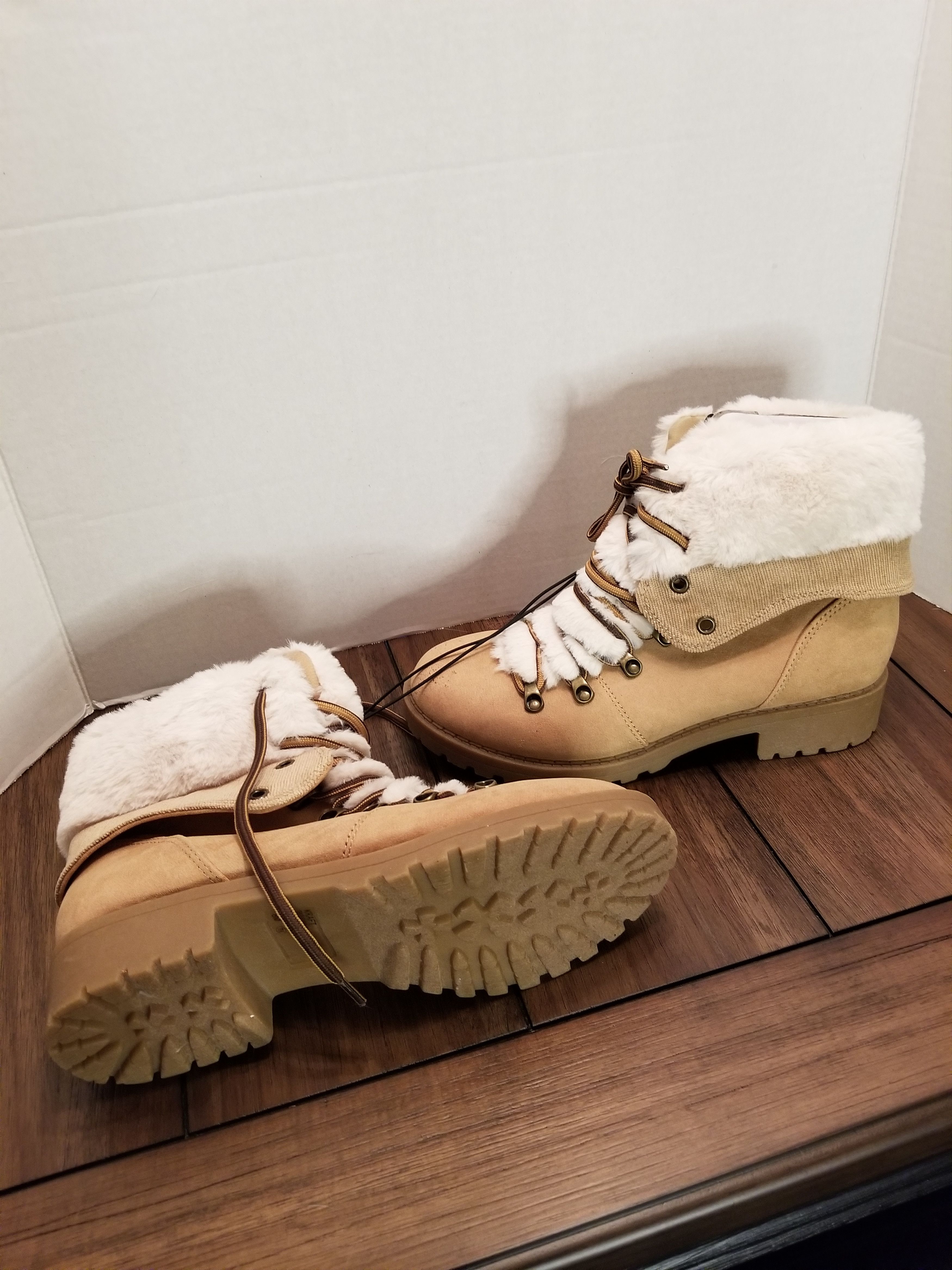Other Pop Kraft Women's Hiking Boots w/ Faux Fur - Size 8M NWOT Size US 8 / IT 38 - 5 Thumbnail